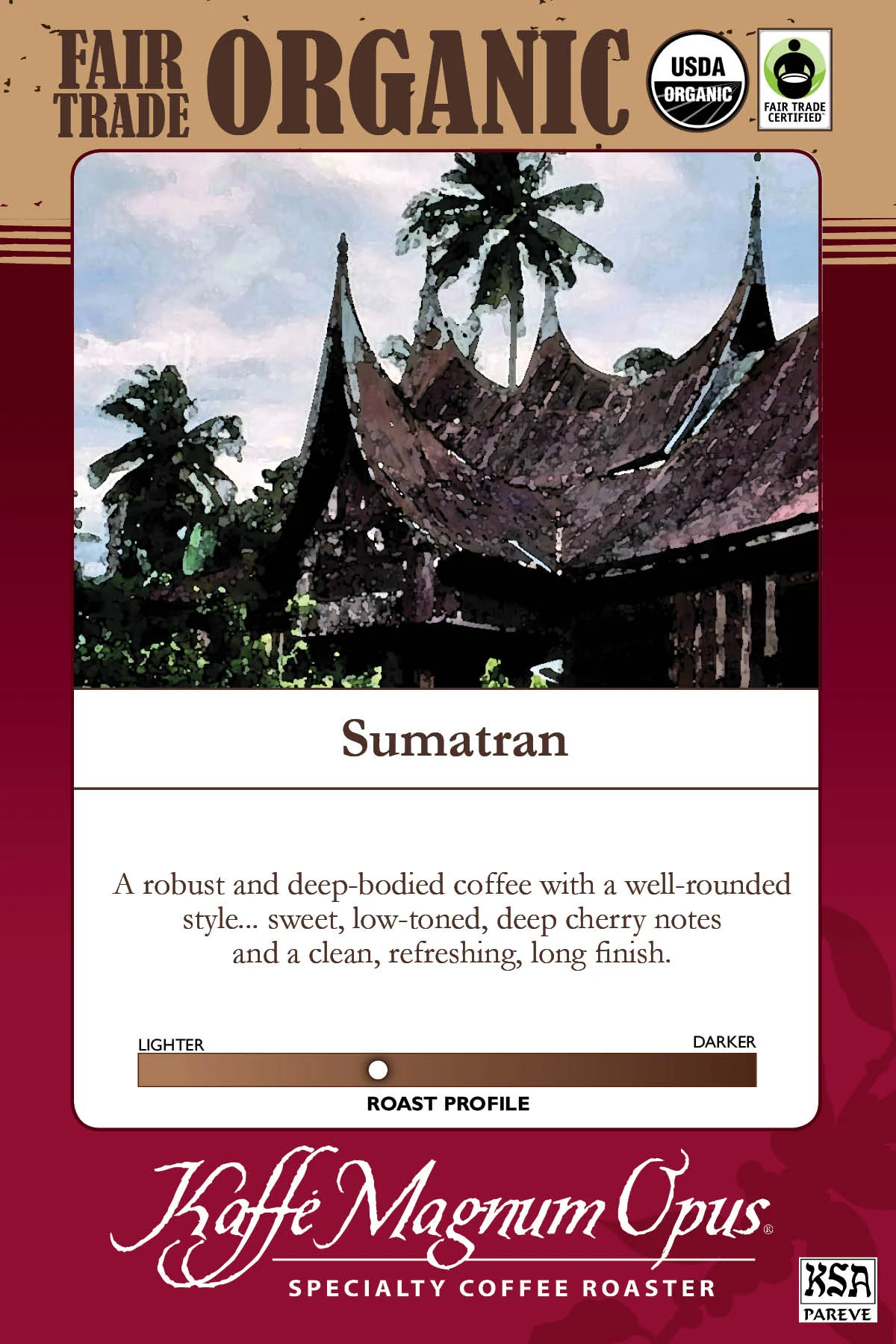 Coffee, Ground, Sumatran,2 - 5 POUND