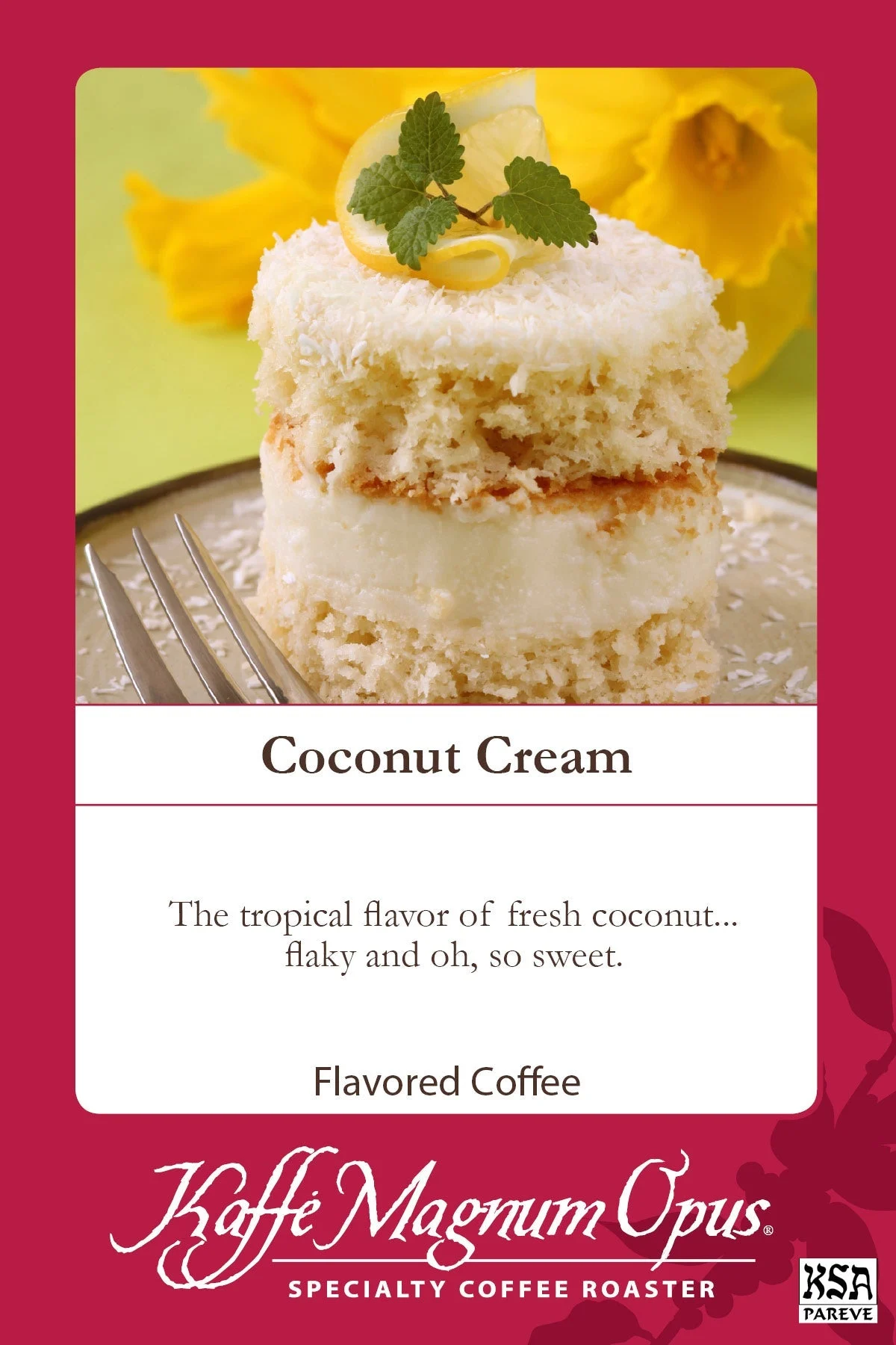Coffee, Ground, Coconut Cream,2 - 5 POUND