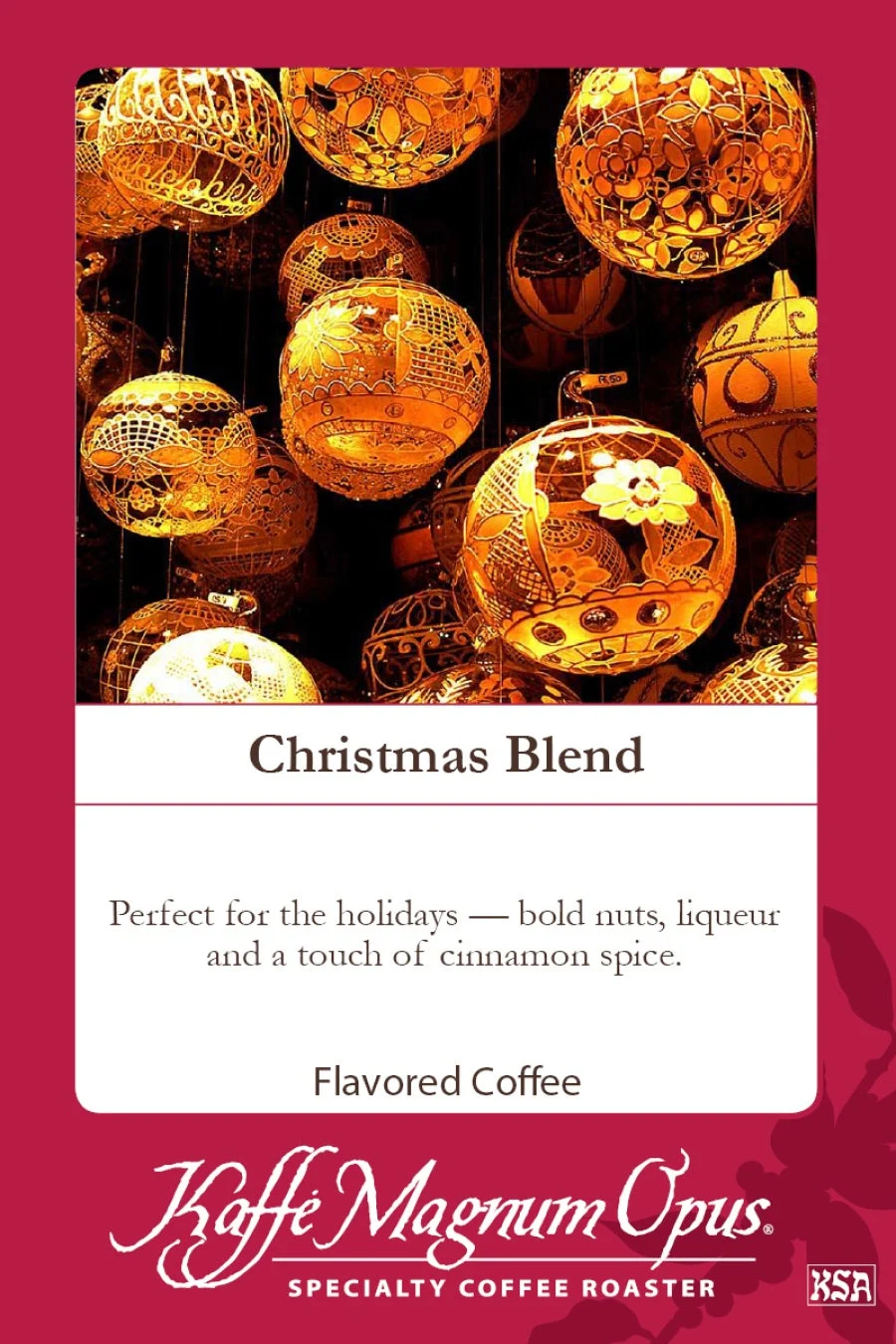 Coffee, Ground, Christmas Blend,2 - 5 POUND