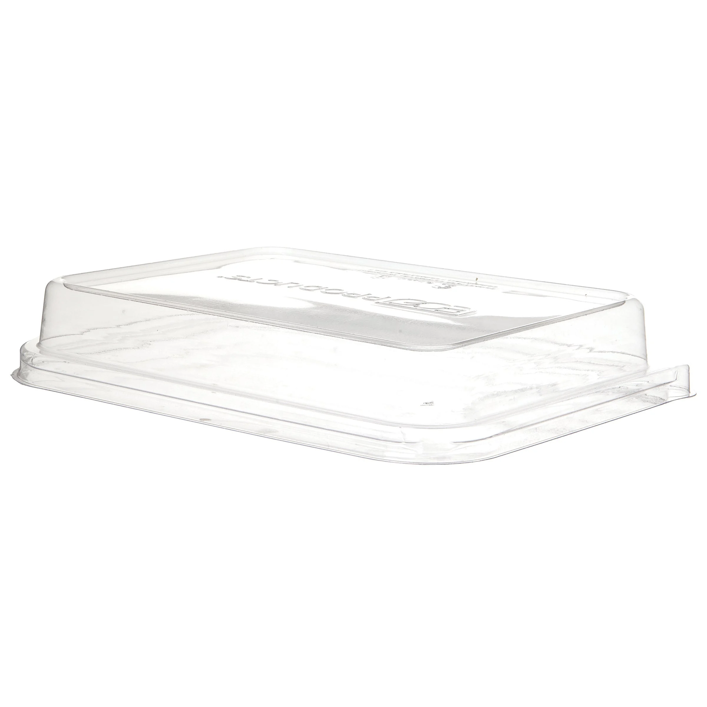 Lids, Dome, 8 x 6 Inch, Sugarcane, Clear, Fits 2 & 3 Compartment Containers,4 - 50 COUNT