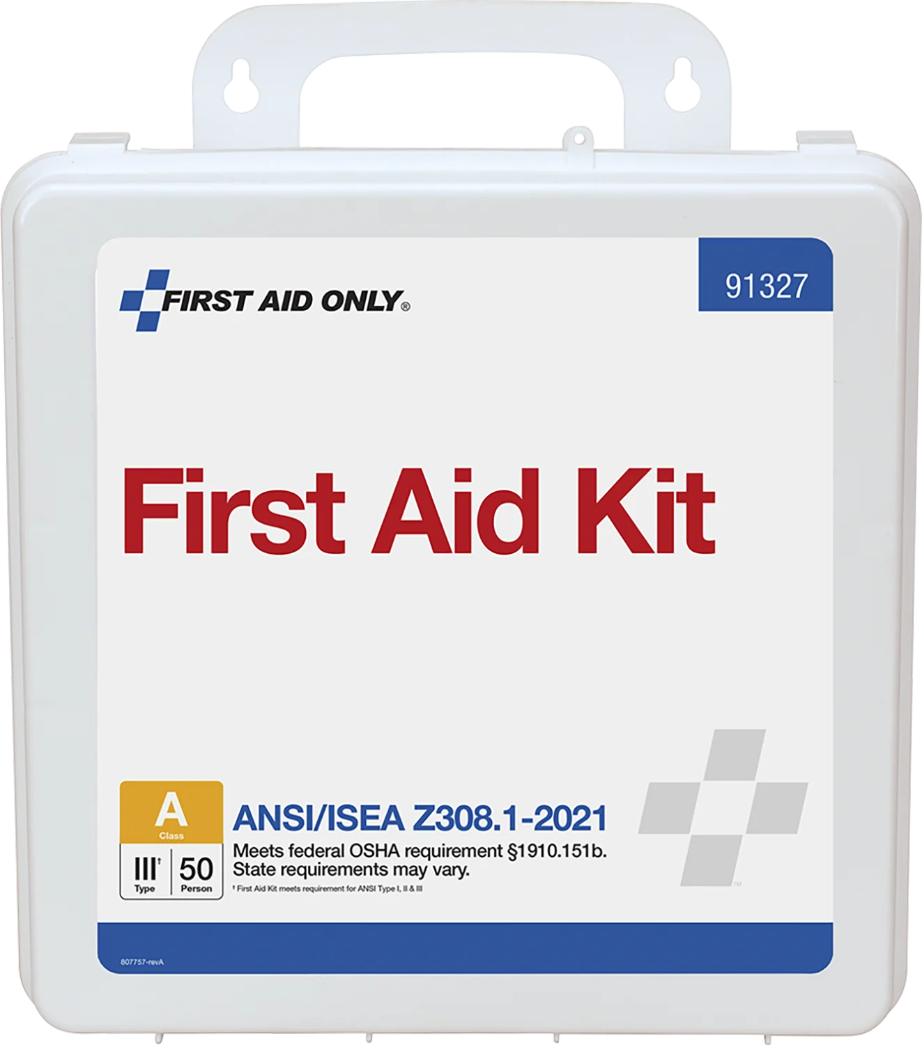 Kit, First Aid, 50 Person, Plastic,1 - 184 PIECE