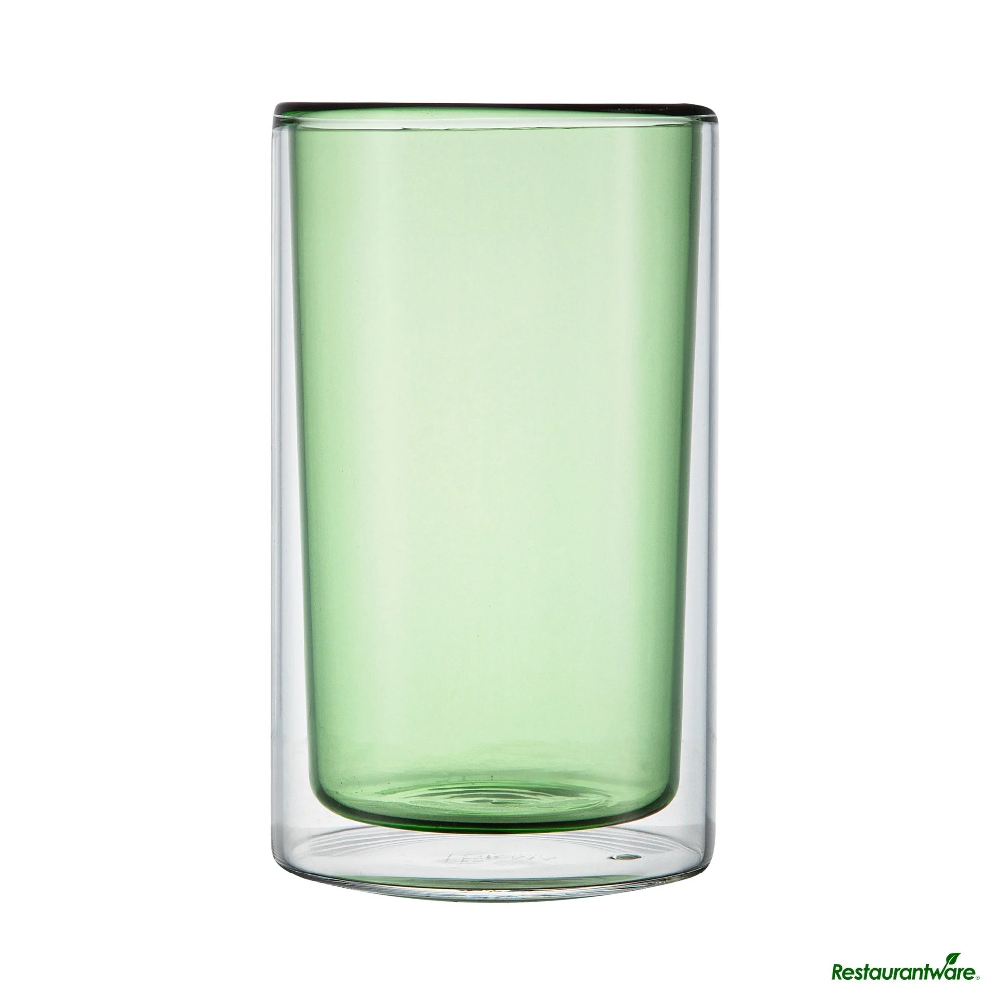 Tumblers, Forma Professional, 14 Ounce, Double-Wall, Borosilicate, Green, 3.25 x 3.25 x 5.25 Inch,2 - 1 EACH