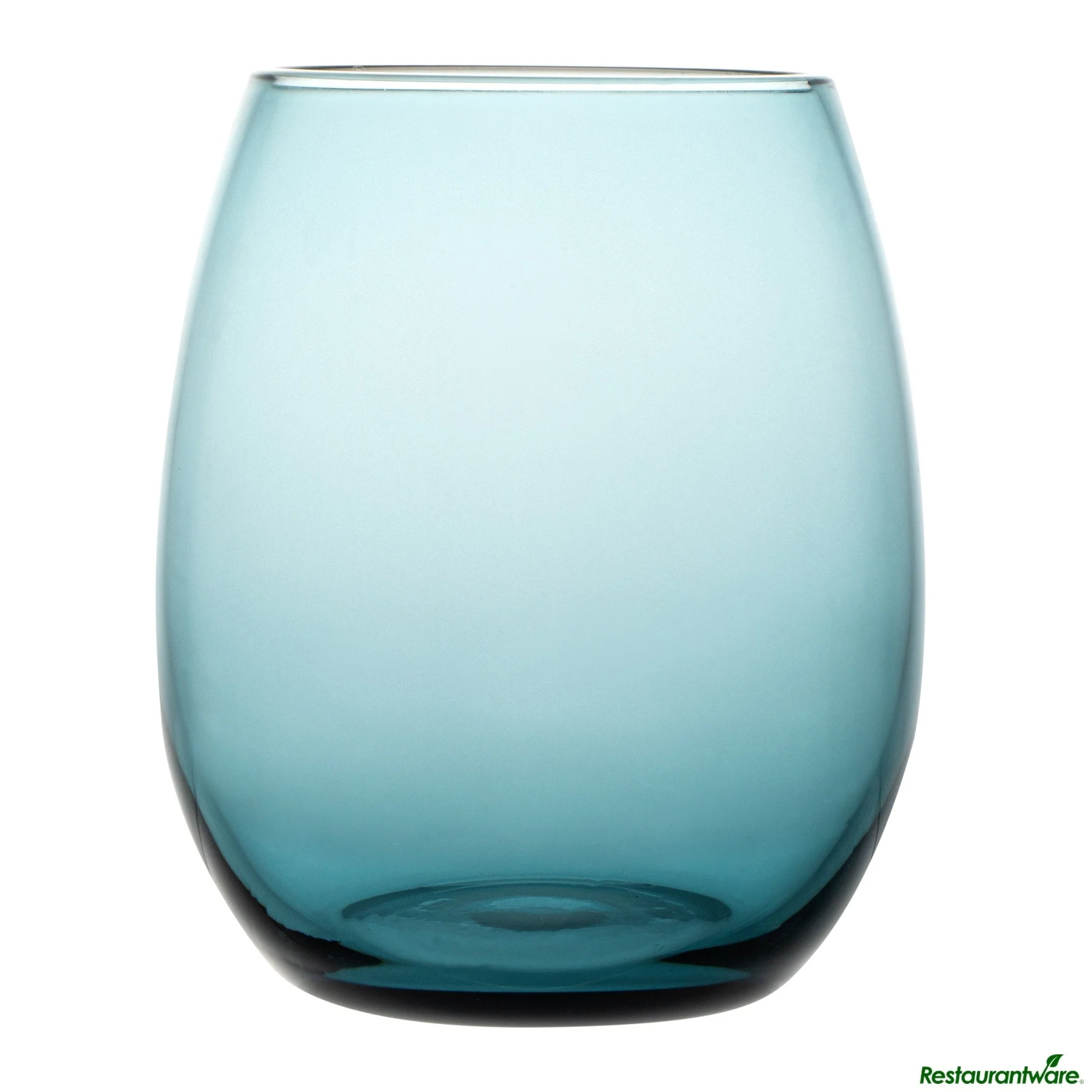 Glasses, Wine, Vetri, 15 Ounce, Blue, Stemless, 3.75 x 3.75 x 4.25 Inch,4 - 6 COUNT