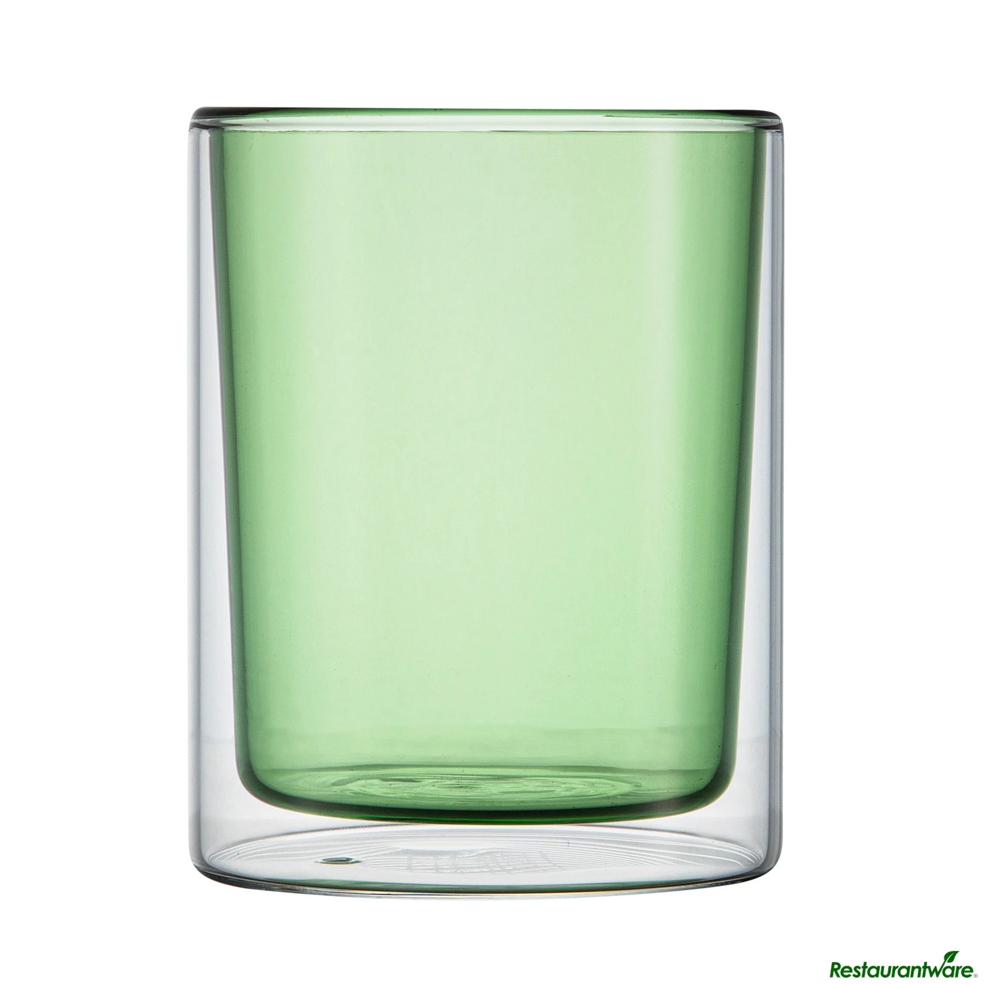 Tumblers, Forma Professional, 9 Ounce, Double-Wall, Borosilicate, Green, 3.25 x 3.25 x 4 Inch,6 - 2 COUNT