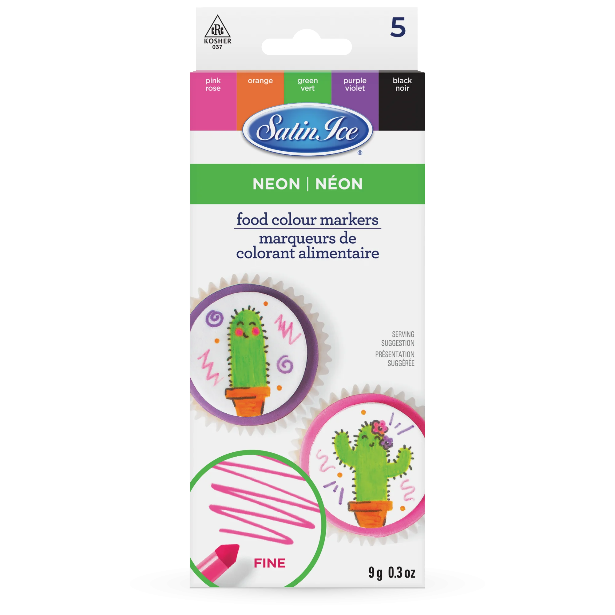 Marker Set, Food Color, Neon,1 - 0.3 OUNCE