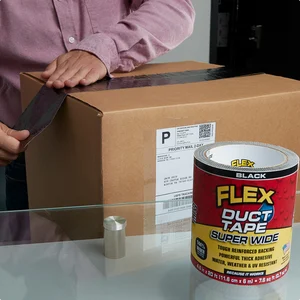 Tape Roll, Duct, 4.60 Inch x 20 Foot, Black, 1 Linear Foot,6 - 20 FOOT