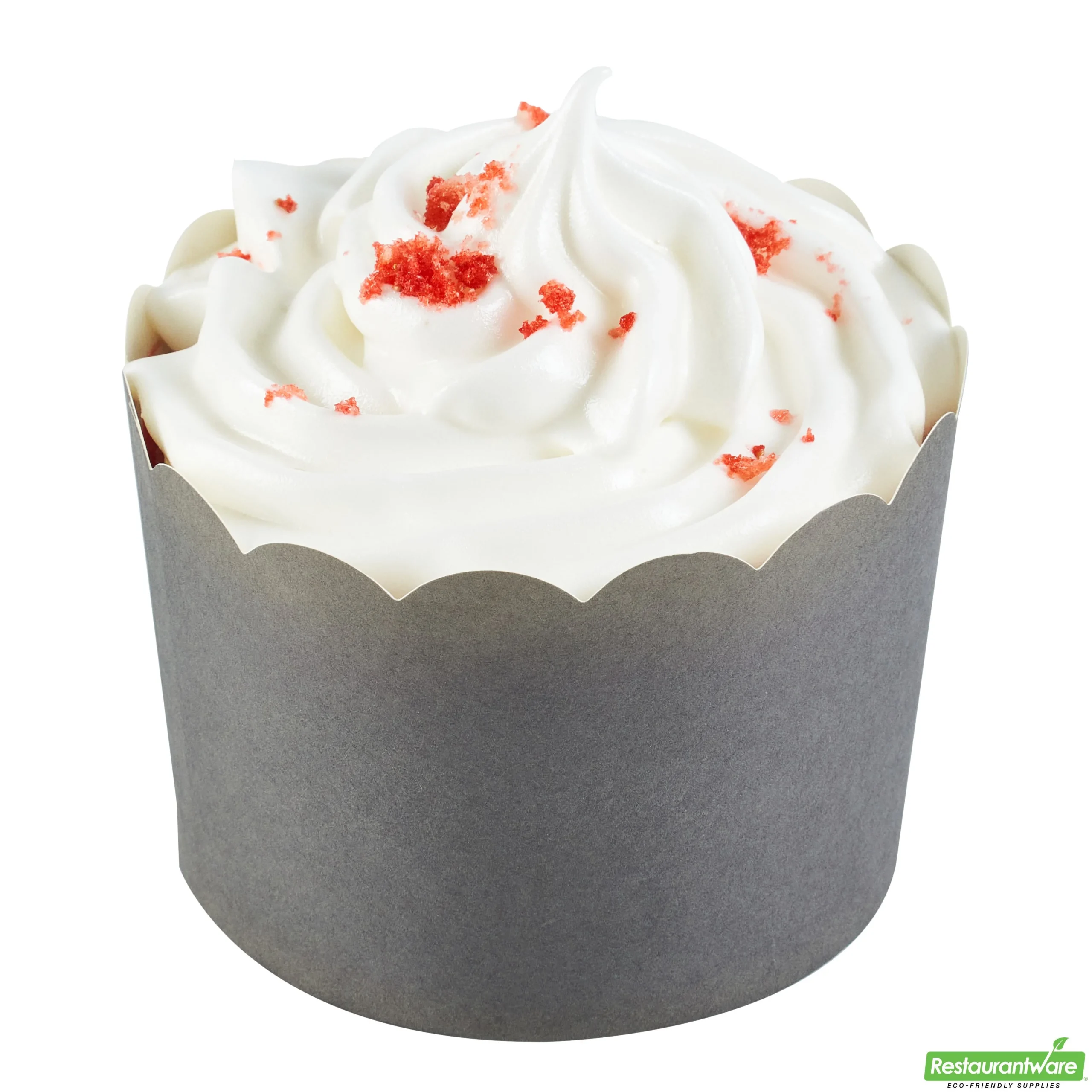 Cups, Baking, 10 Ounce, Paper, Gray, Scallop, Jumbo 3.50 x 3.50 x 2.50 Inch, Round,200 - 1 EACH