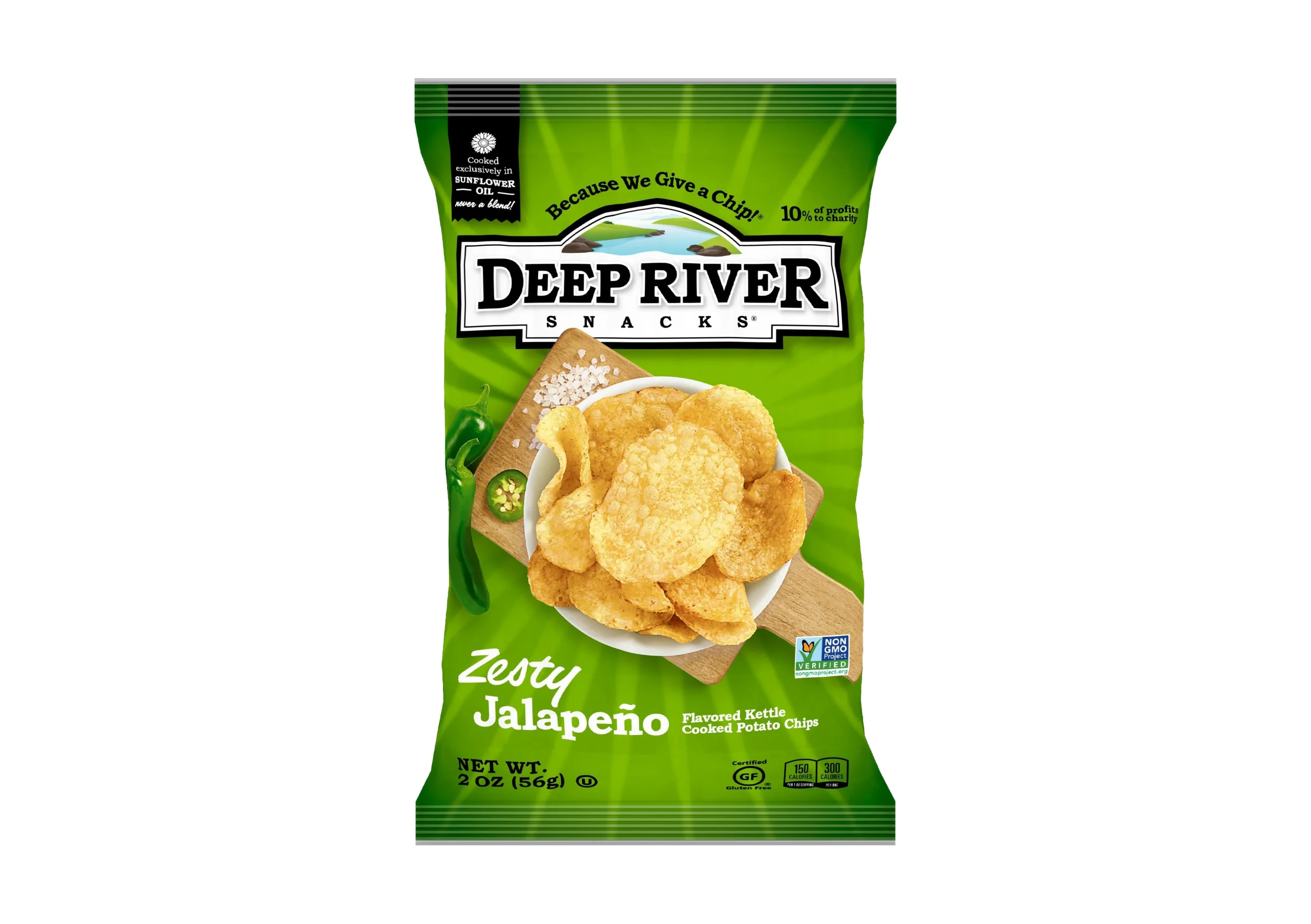 Chips, Potato, Kettle, Jalapeno, Single Serve,24 - 2 OUNCE