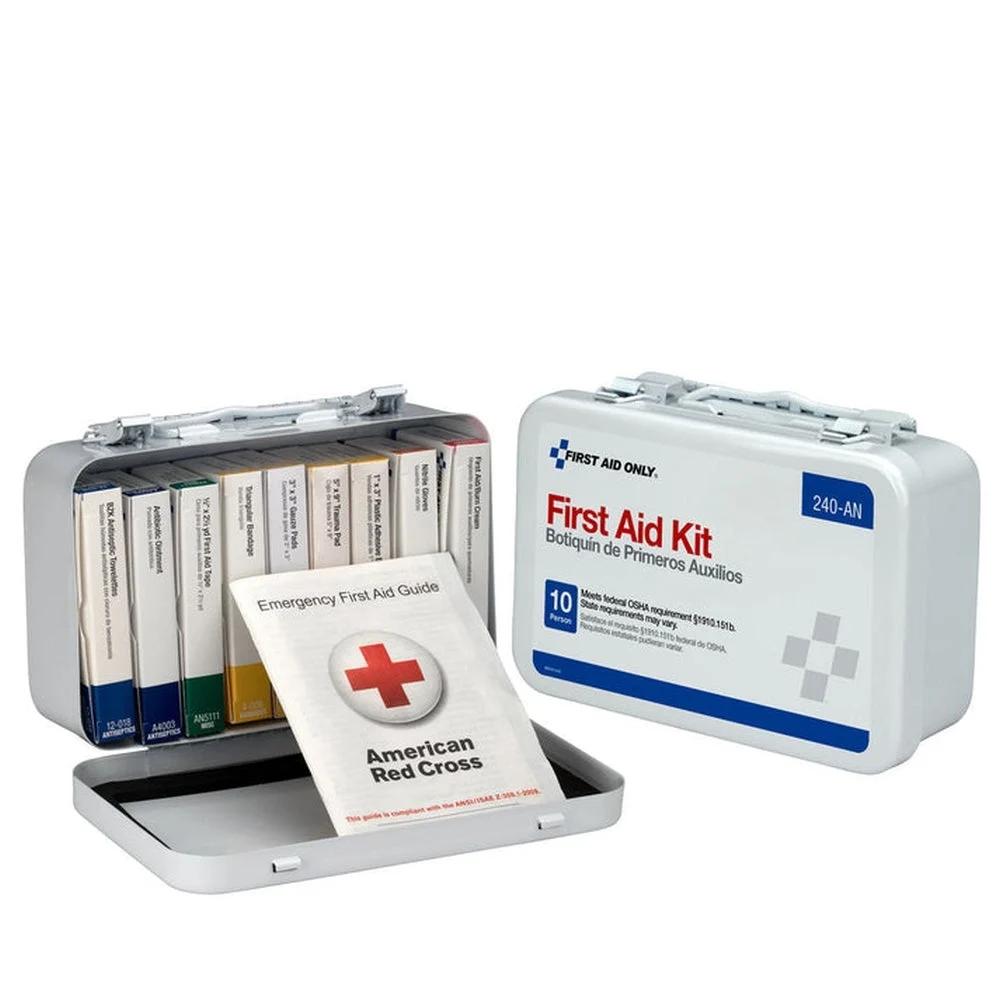 Kits, First Aid, 10 Person, Metal,15 - 65 PIECE