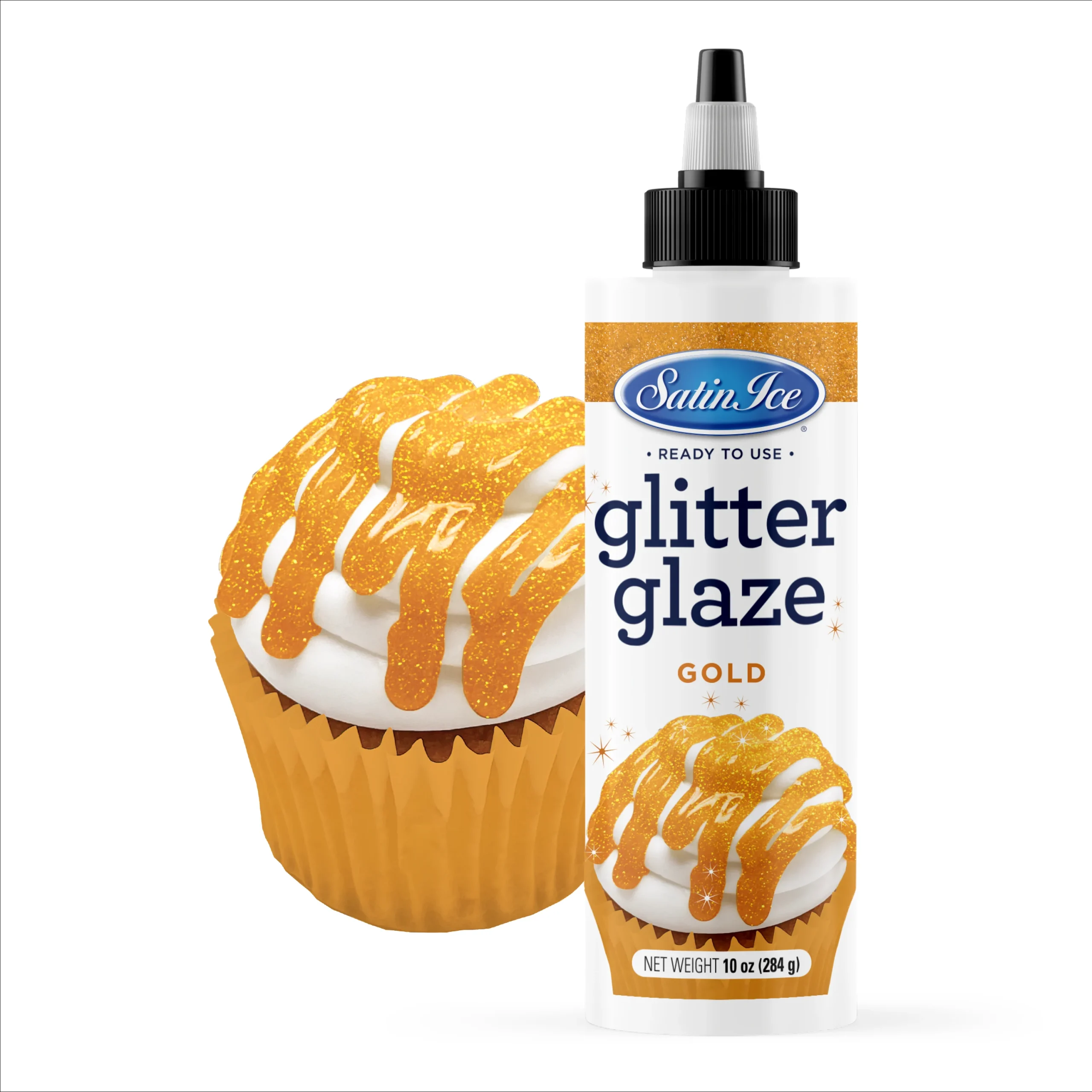 Glitter Glaze, Gold,3 - 10 OUNCE