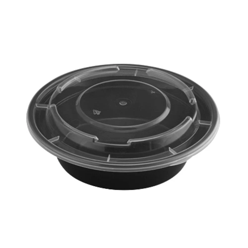 Container, 16 Ounce, Microwaveable Plastic, Round, With Lid,150 - 1 COUNT
