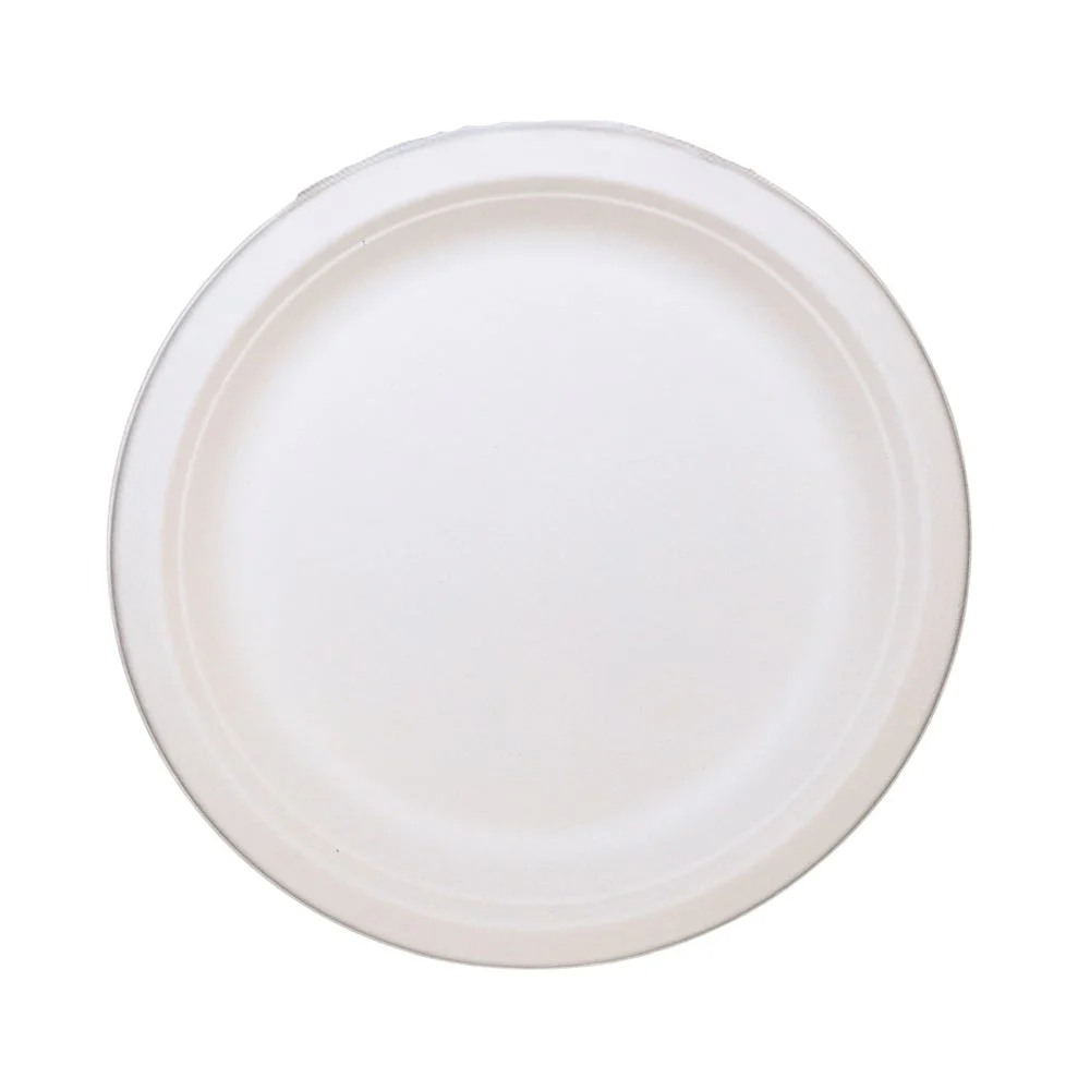 Plates, 7 Inch, Paper, White, Round, Compostable,1000 - 1 COUNT