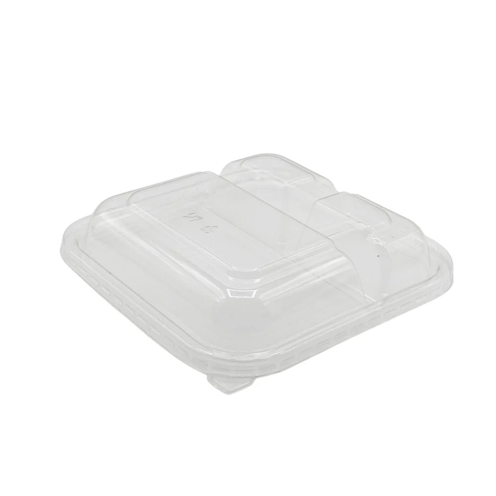Lids, Bagasse, Clear, Square, PLA, For 8.5 x 8.5 Inch Tray,300 - 1 COUNT