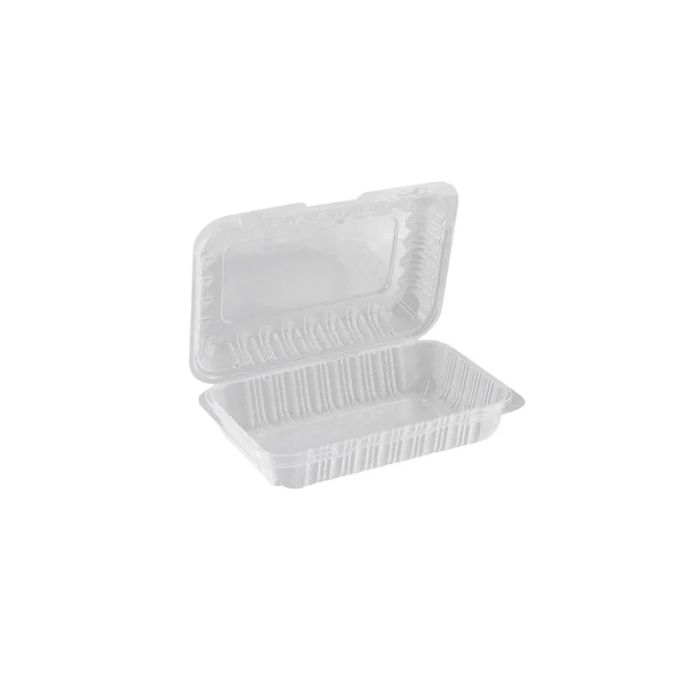 Container, 3-Compartment, 9 x 6 Inch, Plastic, Translucent, Hinged, Polypropylene,200 - 1 COUNT