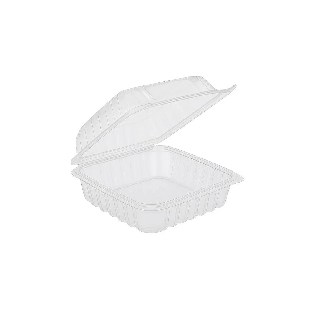 Container, 6 x 6 Inch, Plastic, Translucent, Hinged, Polypropylene,250 - 1 COUNT