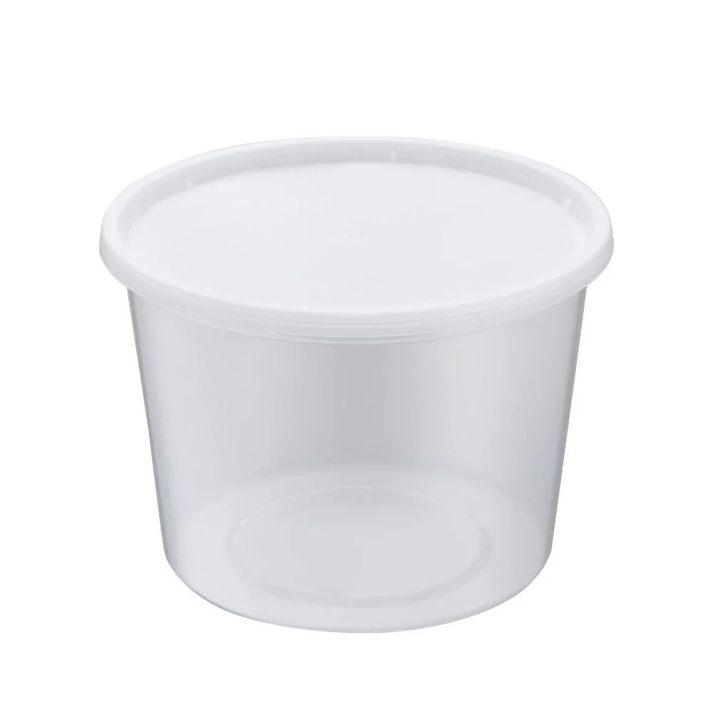 Container, Deli, 64 Ounce, Microwaveable Plastic, with Lid, Polypropylene,120 - 1 COUNT