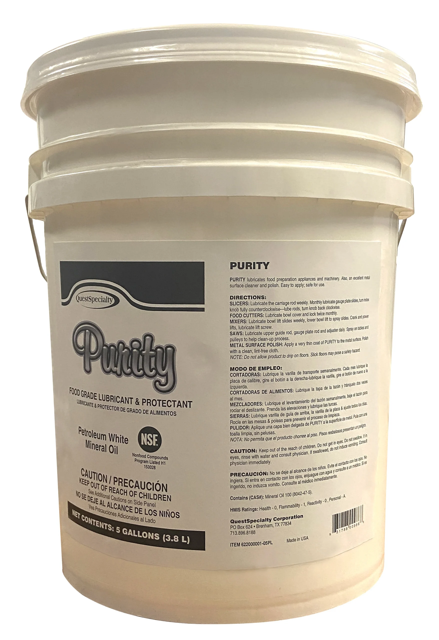 Lubricant & Protectant, Food Grade,1 - 5 GALLON