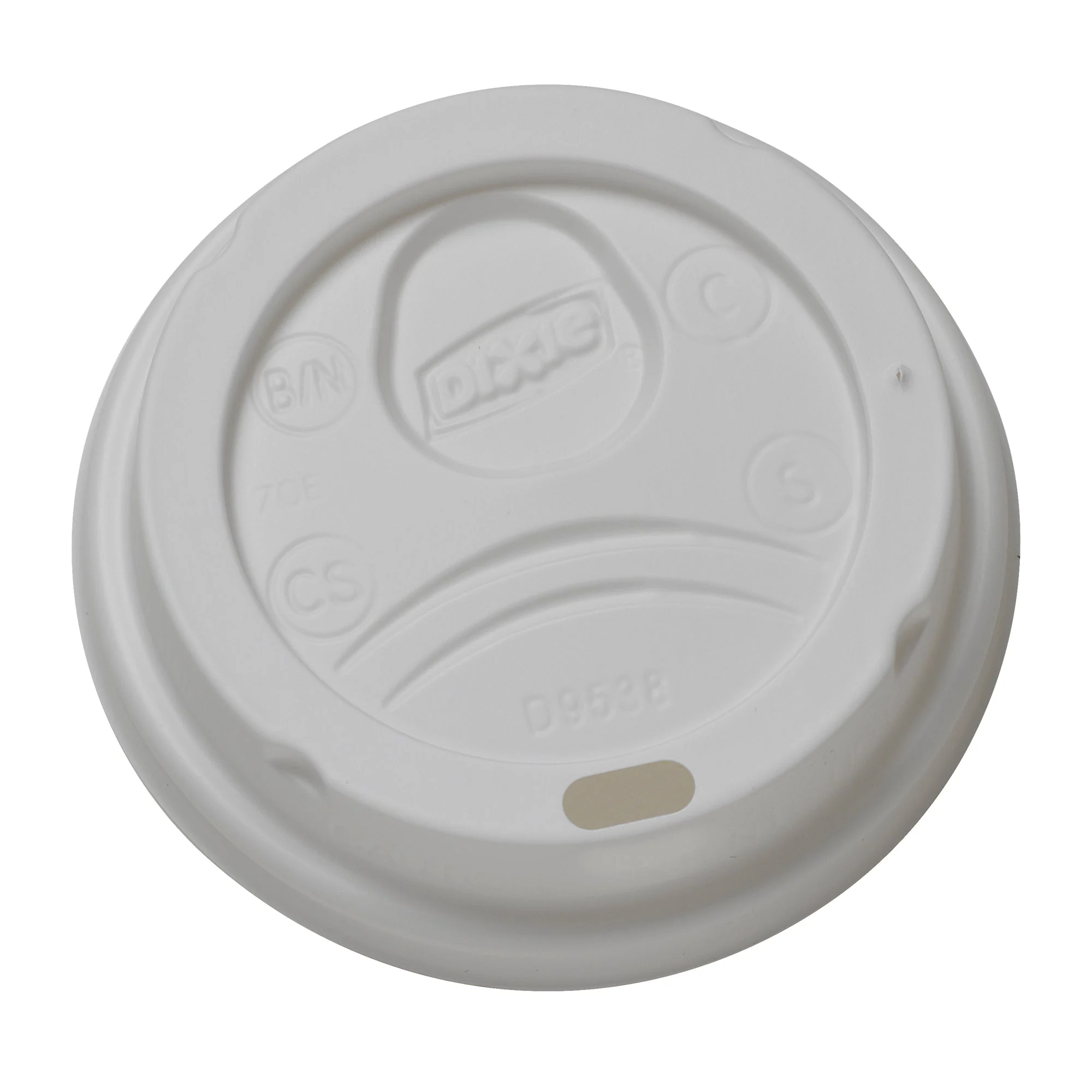 Dixie(R) Dome 8 Ounce Plastic Hot Cup Lids White 10 Packs / 100 Count Per Pack