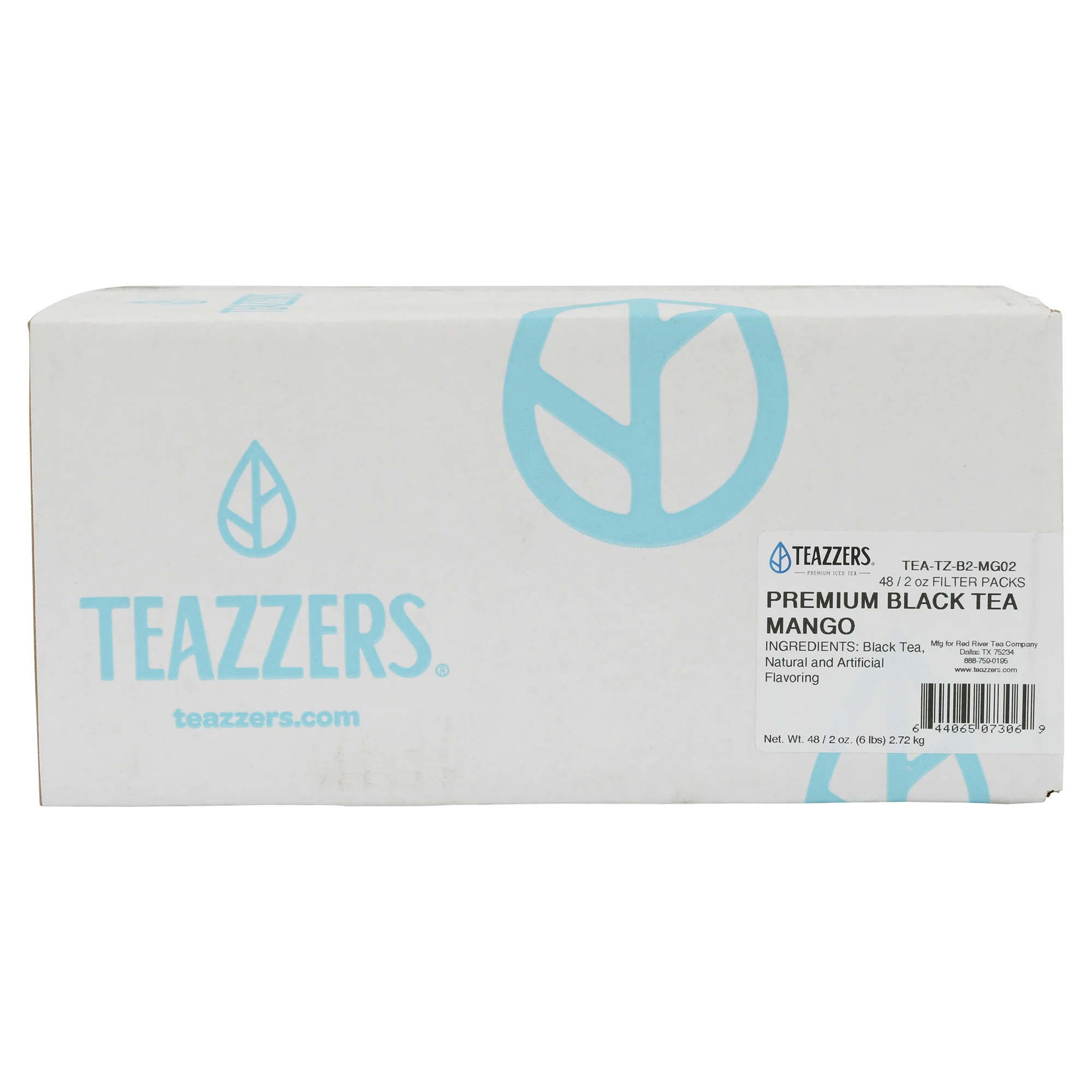 Teazzers Black Mango Tea Premium 2 Ounce Size - 48 Per Case.