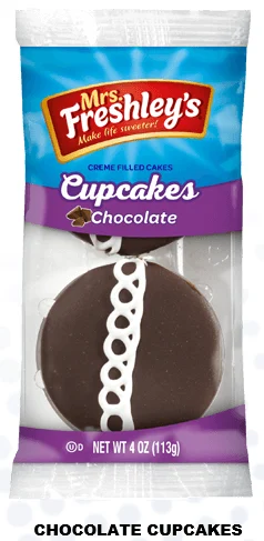 Creme Filled Chocolate Cupcakes 4 Ounce Size - 36 Per Case.