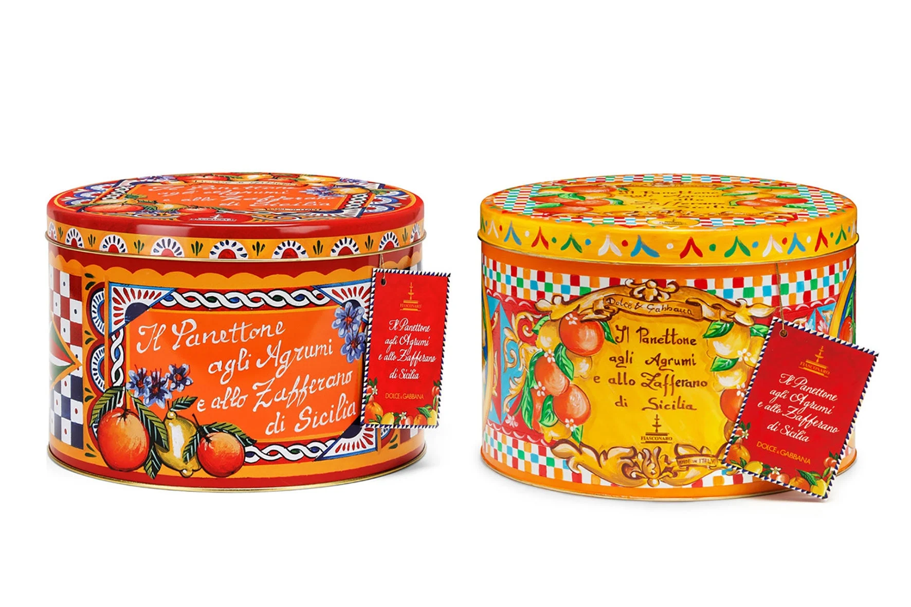 Fiasconaro Dolce & Gabbana Sicilian PANETTONE IN Round TIN, 35.3 oz