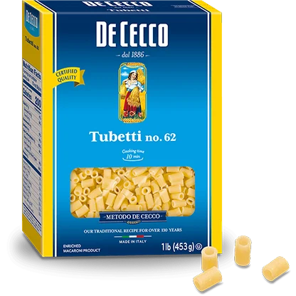 De Cecco Tubetti Pasta #62, 1 lb | 16 oz
