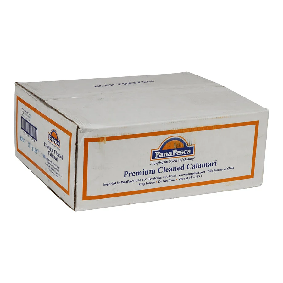 Squid Todarodesillex Tubes 5 Inch x8 Inch Fully Cleaned 2.5 Pound Each - 4 Per Case.