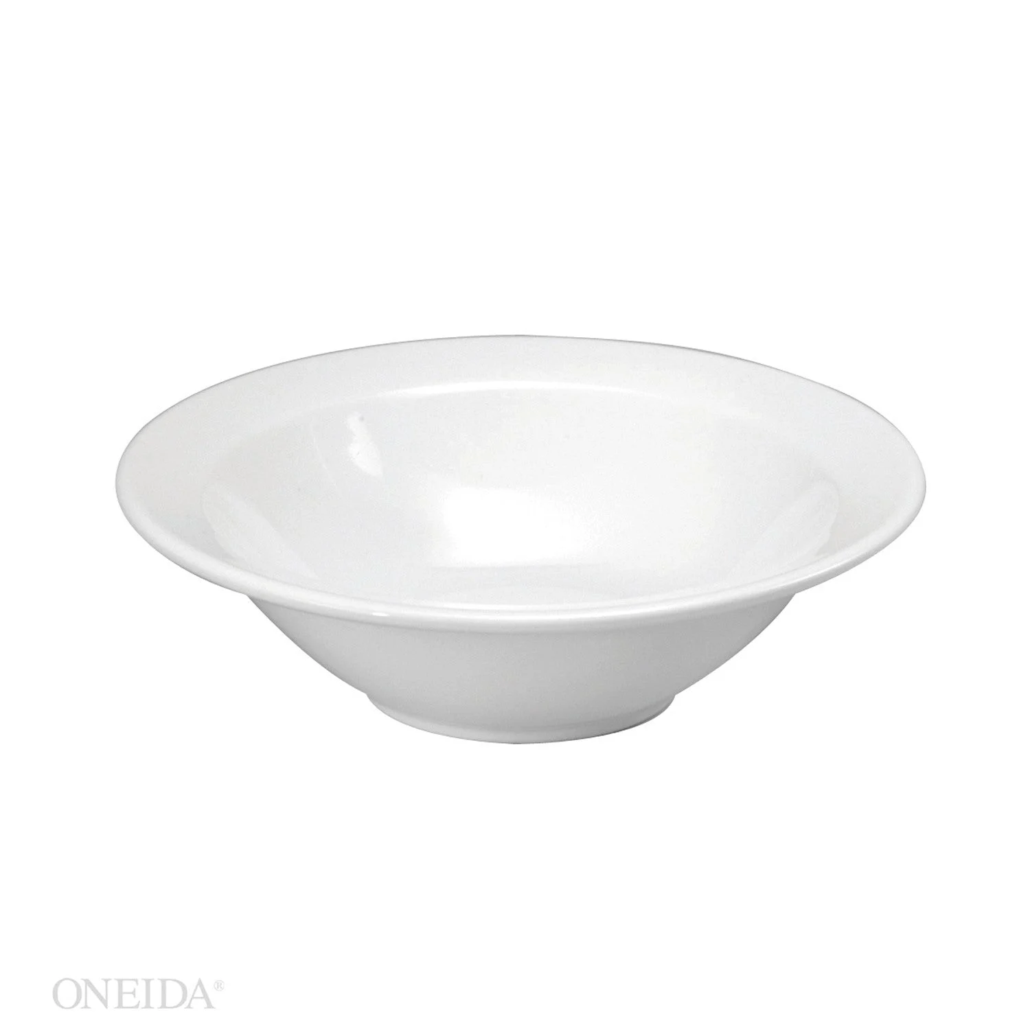 Oneida 6.5 Inch 12 Ounce Buffalo Bright White Rolled Edge Grapefruit Bowl 1 - 36 Ea