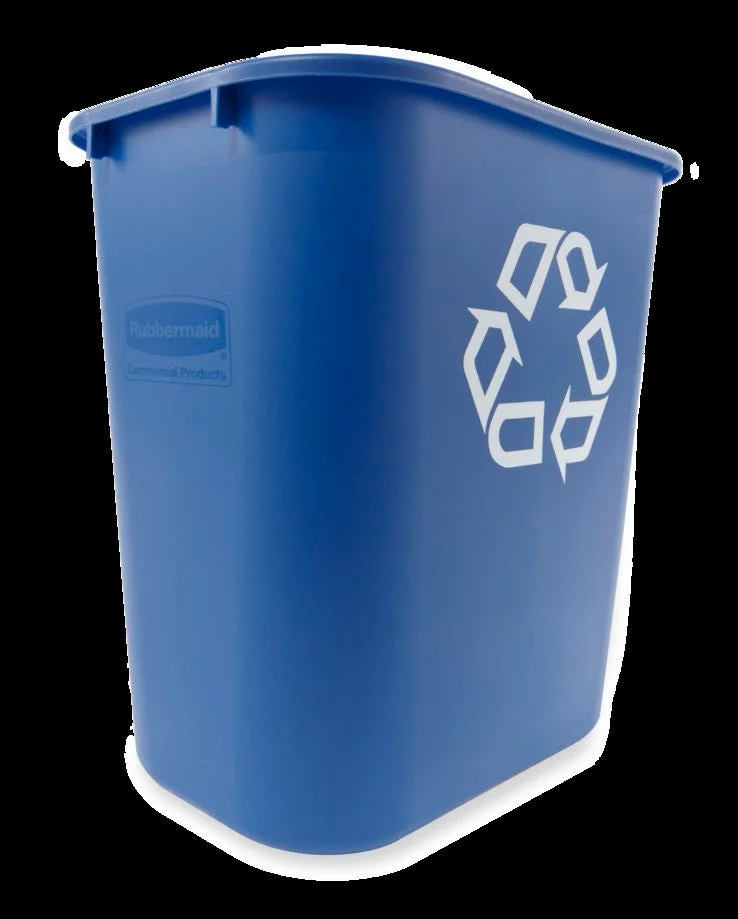 Rubbermaid Commercial Products Recycling Container Medium 28 Quart Blue 12 - 1 Cnt