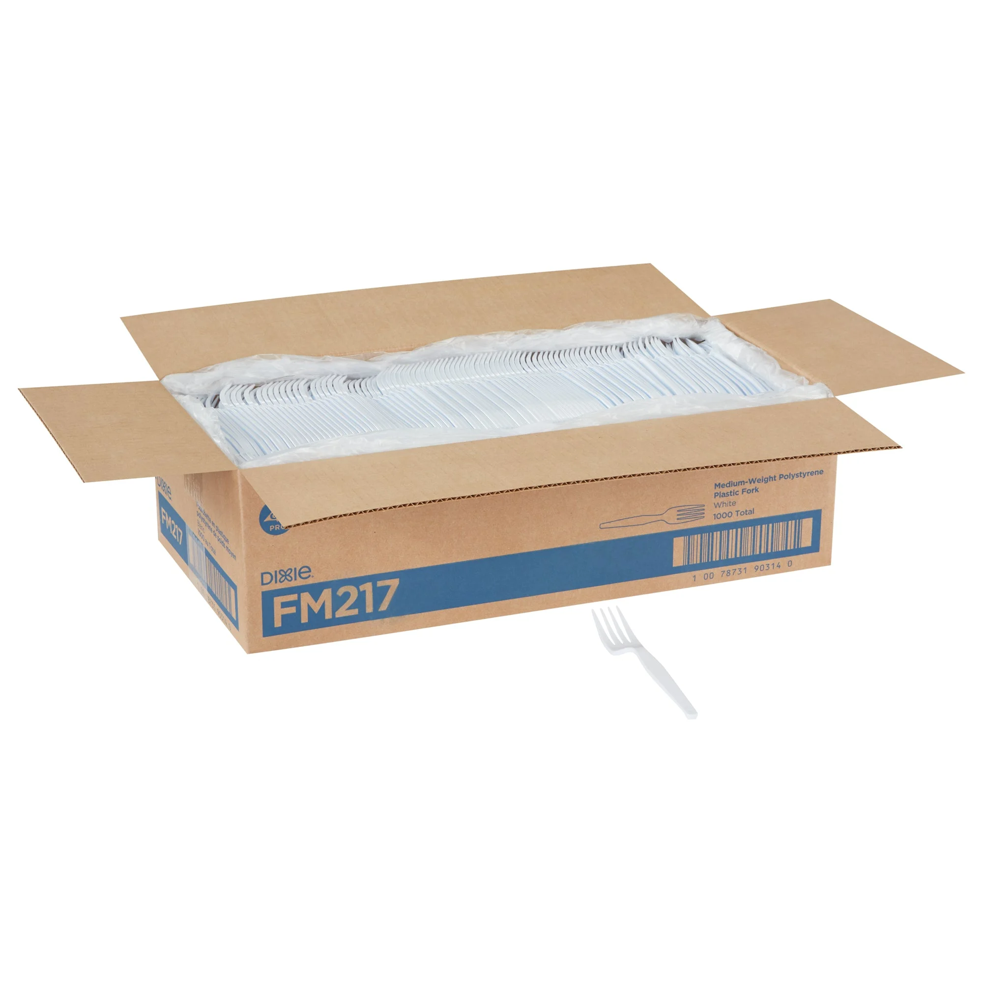 Dixie(R) Medium-Weight Polystyrene Disposable Plastic Forks By Gp Pro (Georgia-Pacific) White 1 00