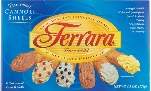 Ferrara Traditional Large Cannoli Shells, 2 x 4.5 oz, Pack of 2 Boxes