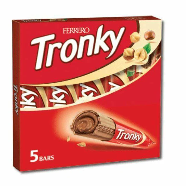 Ferrero Tronky Wafer with Hazelnut Chocolate Filling, 5 x 18g Bars, 3.17 oz | 90g