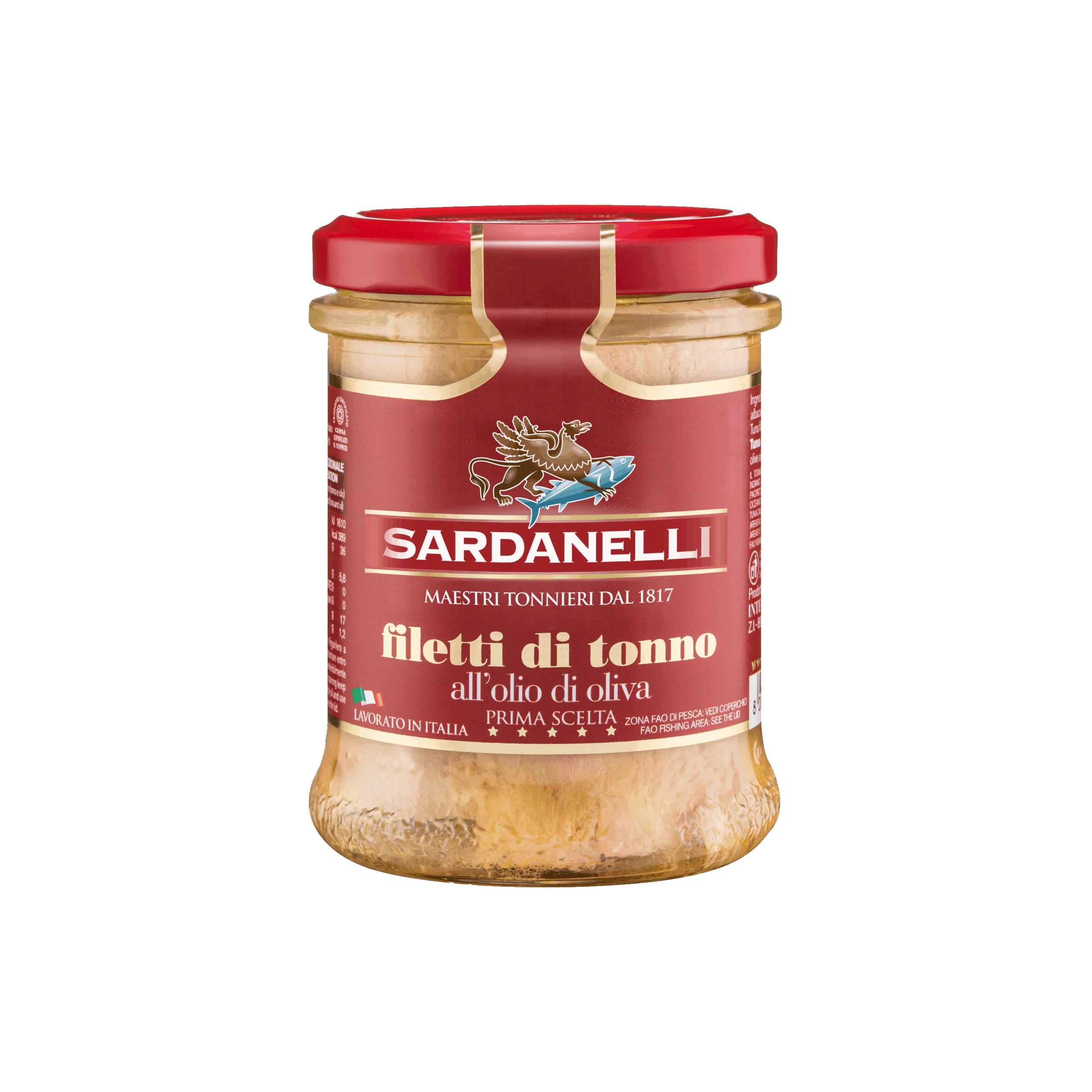 Sardanelli Tuna in Olive Oil, Filetti di Tonno, 190g