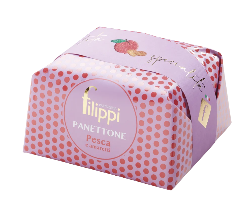 Filippi Panettone Peach & Amaretti, 35.27 oz | 1kg