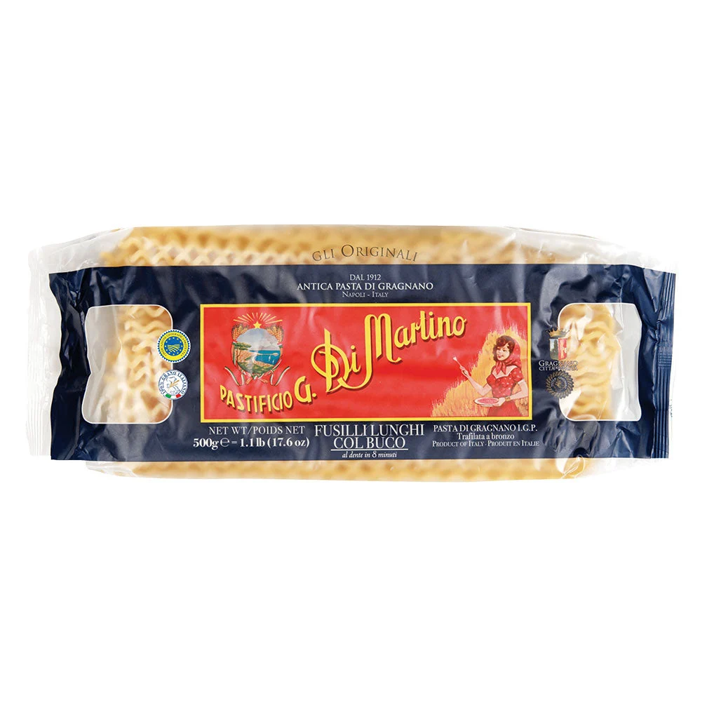 Di Martino Fusilli Lunghi Con Buco Pasta, 17.6 oz | 500g