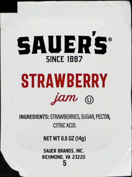 Strawberry Jam Pouch 0.5 Ounce Size - 6.244 Pound Per Case.
