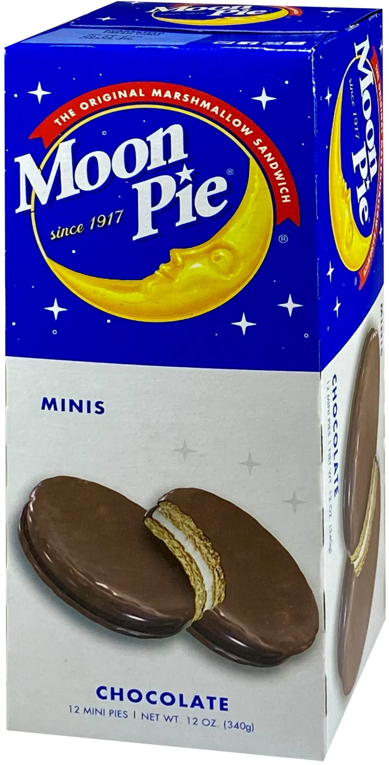Chocolate Mini Moonpie Marshmallow Sandwich Snack 12 Ounce Size - 8 Per Case.