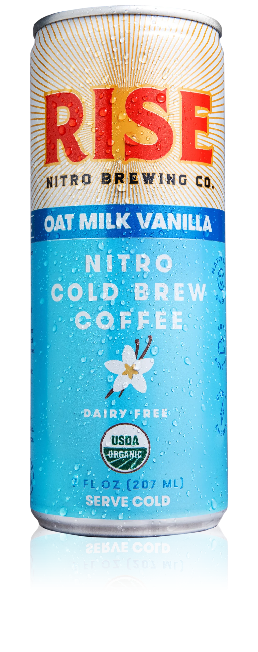 Rise Brewing Co Vanilla Oat Milk Cold Brewlatte Nitro 7 Fluid Ounce - 12 Per Case.
