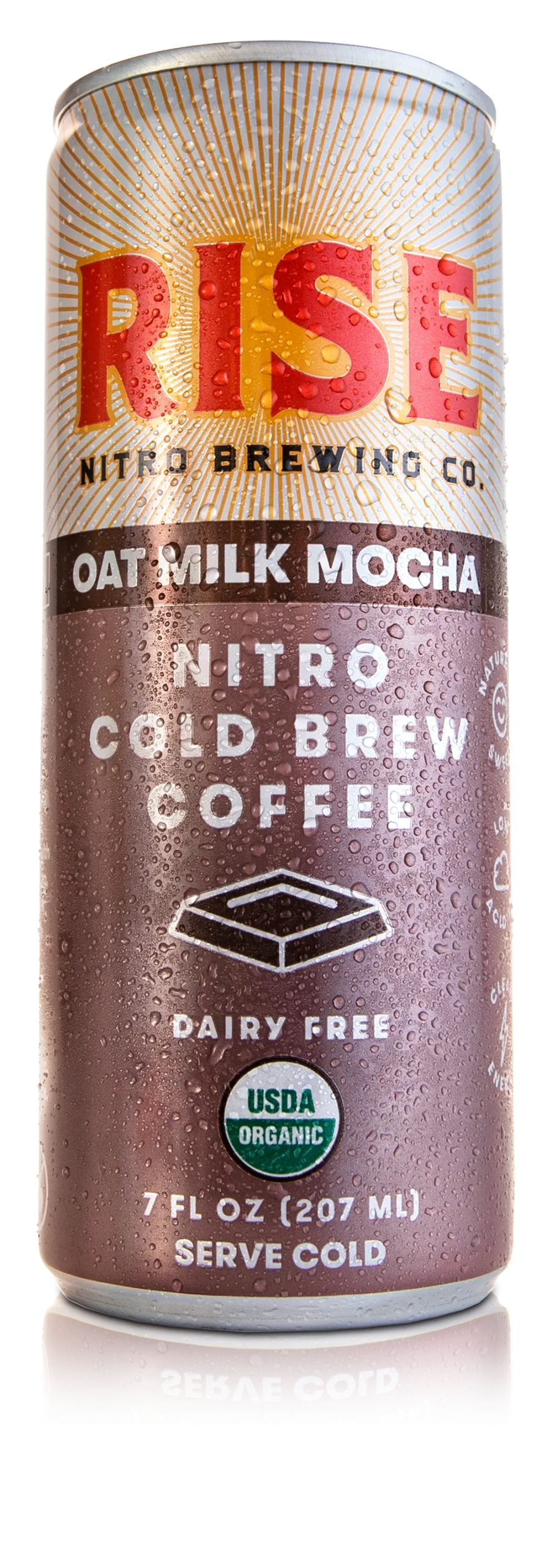 Rise Brewing Co Mocha Nitro Cold Brew Latte 7 Fluid Ounce - 12 Per Case.