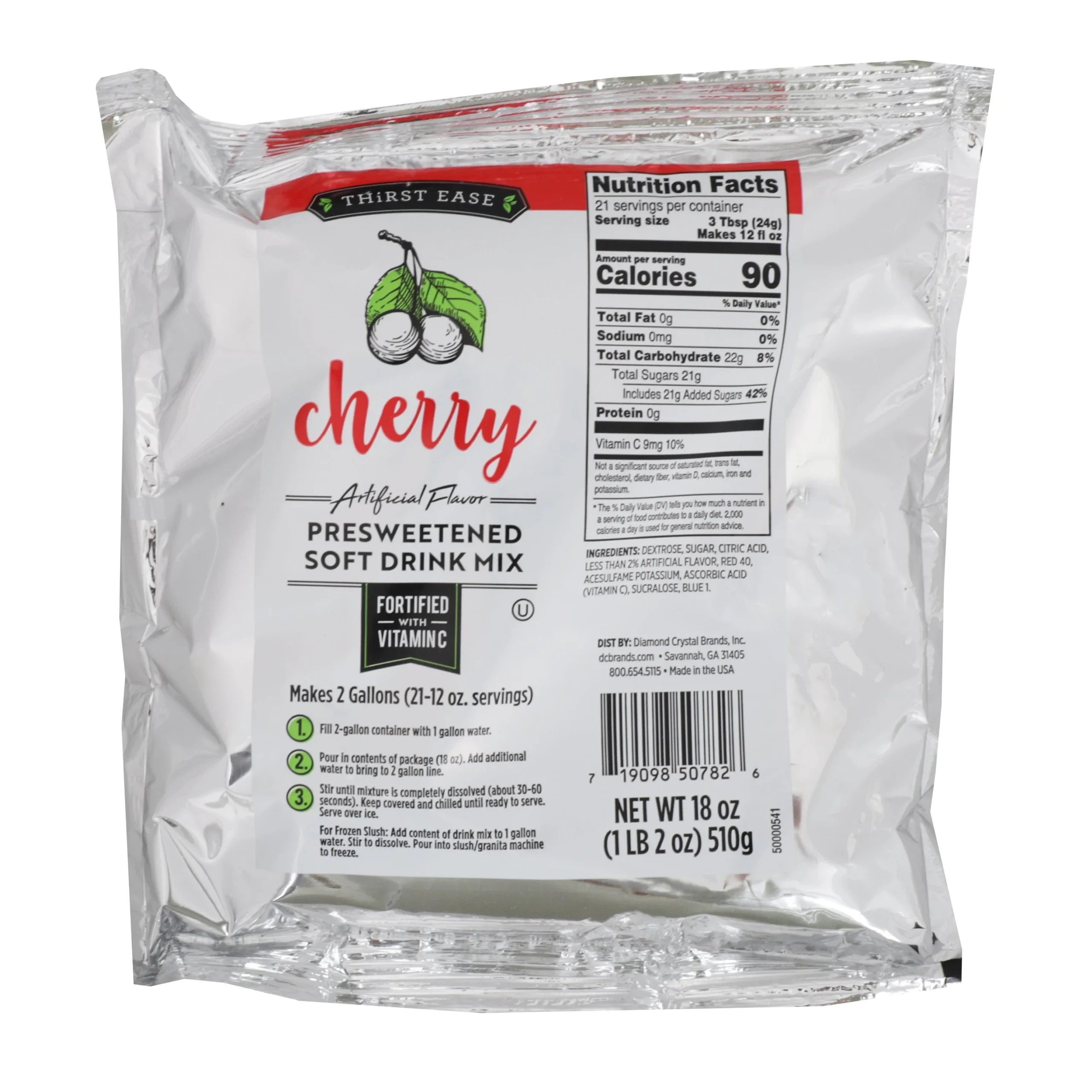 Thirst Ease Drink Mix Cherry 18 Ounce Size - 12 Per Case.