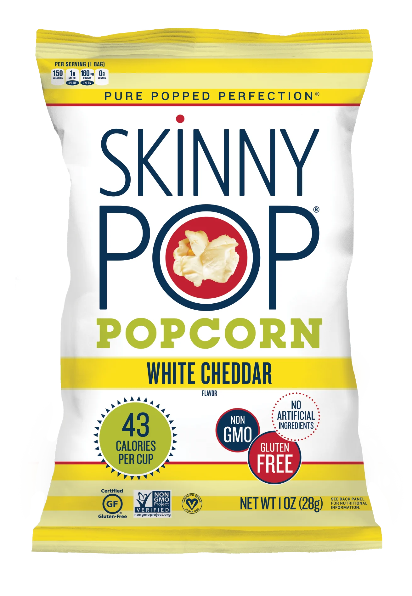 Skinnypop White Cheddar 1 Ounce Size - 12 Per Case.