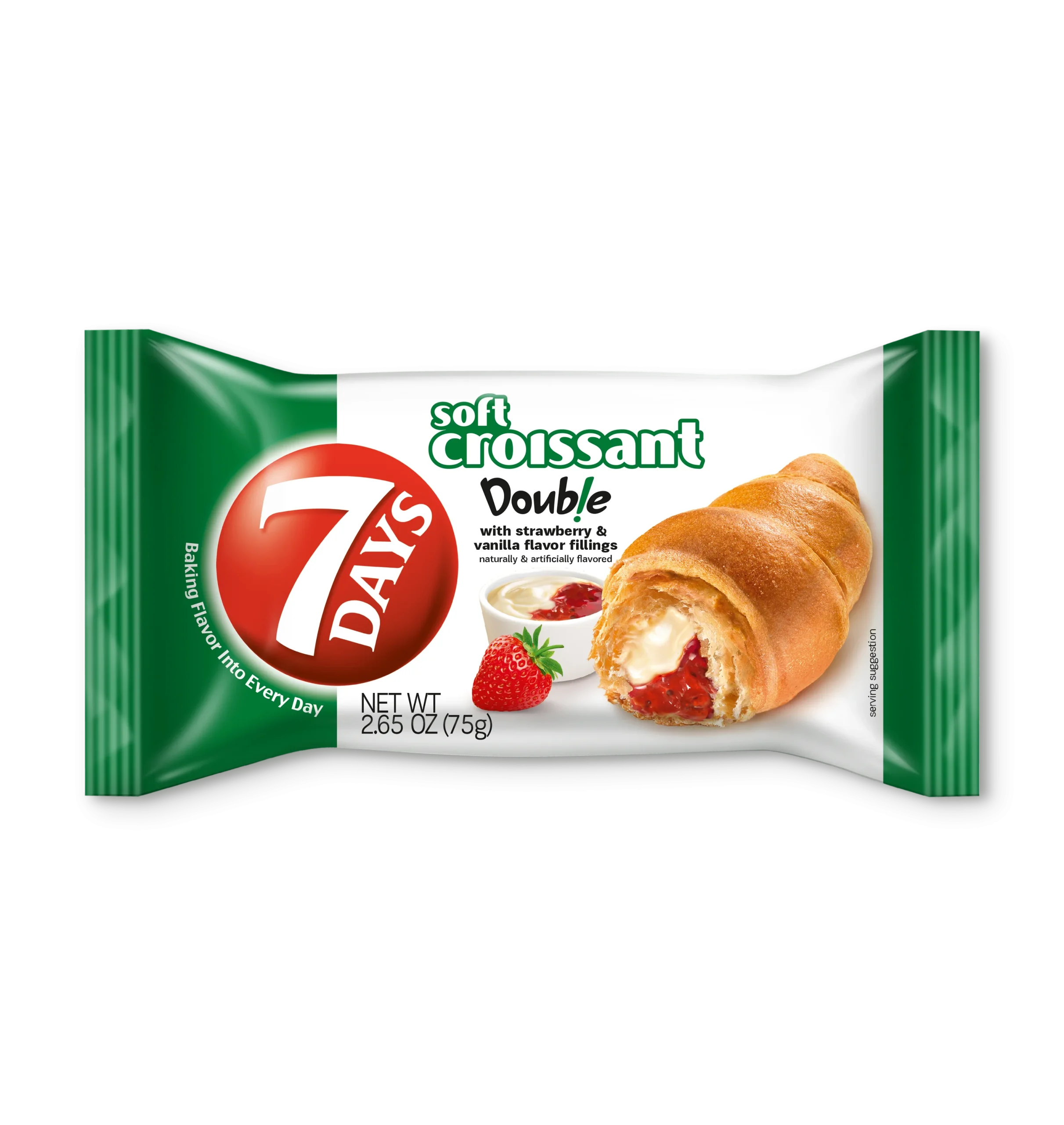 Days Soft Croissant Strawberry & Vanilla 2.65 Ounce Size - 24 Per Case.