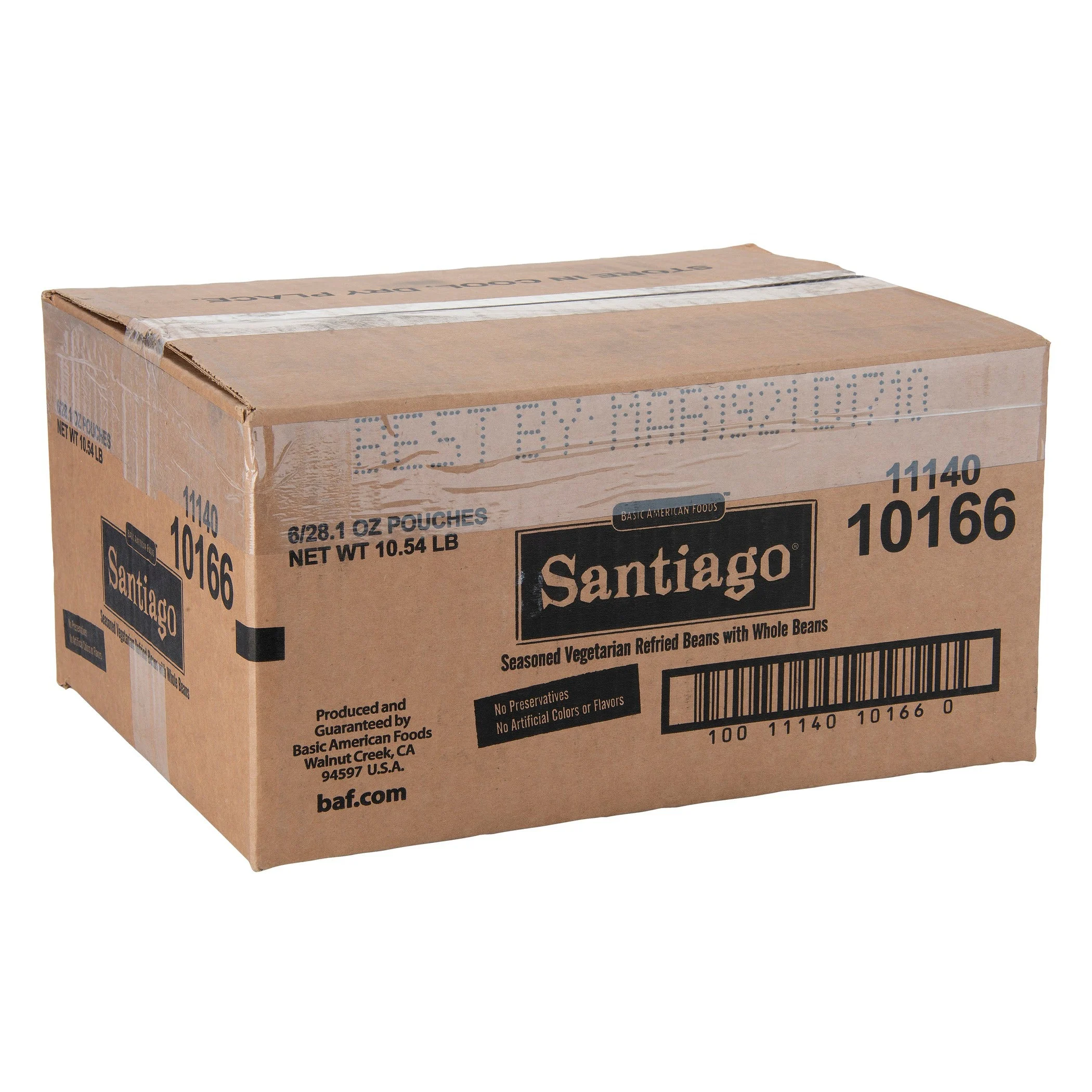 Santiago Seasoned Vegetarian Refried Pintobeans Servings Per Conveni 28.1 Ounce Size - 6 Per Case.