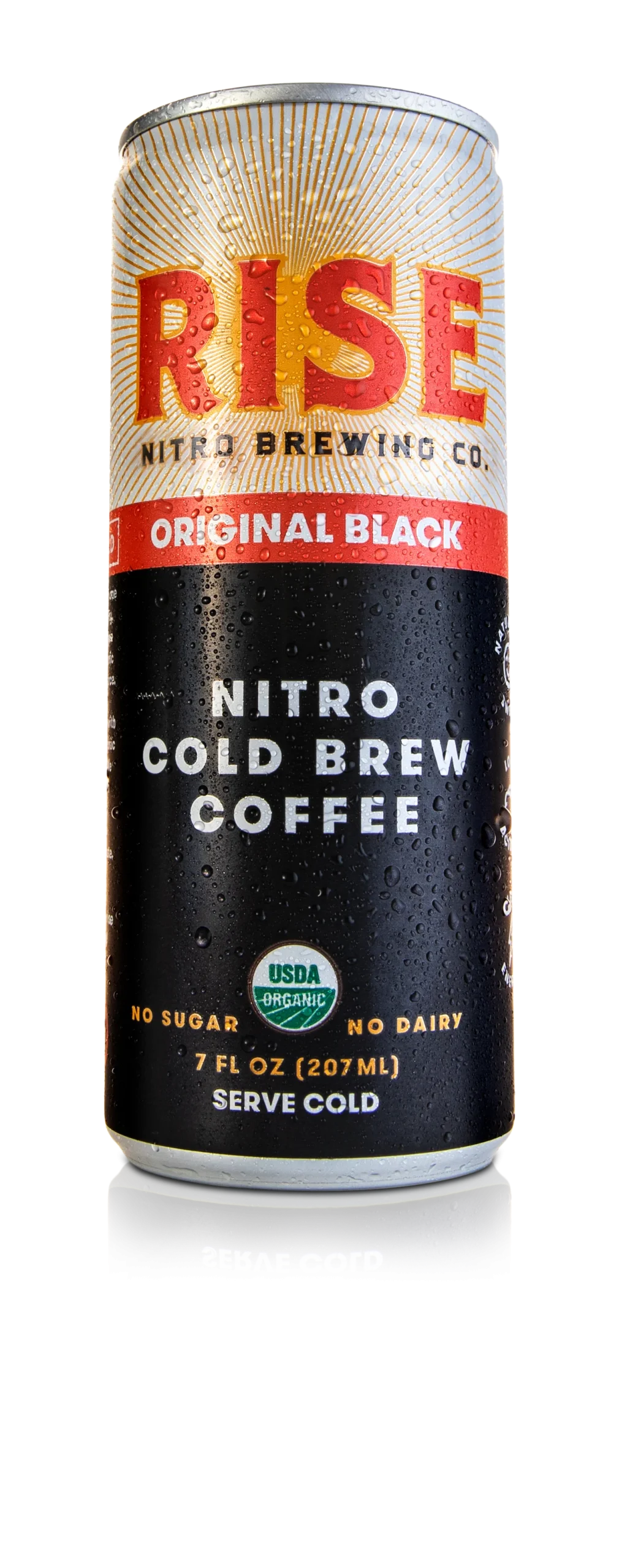 Rise Brewing Co Original Black Nitro Cold Brew Coffee 7 Fluid Ounce - 12 Per Case.