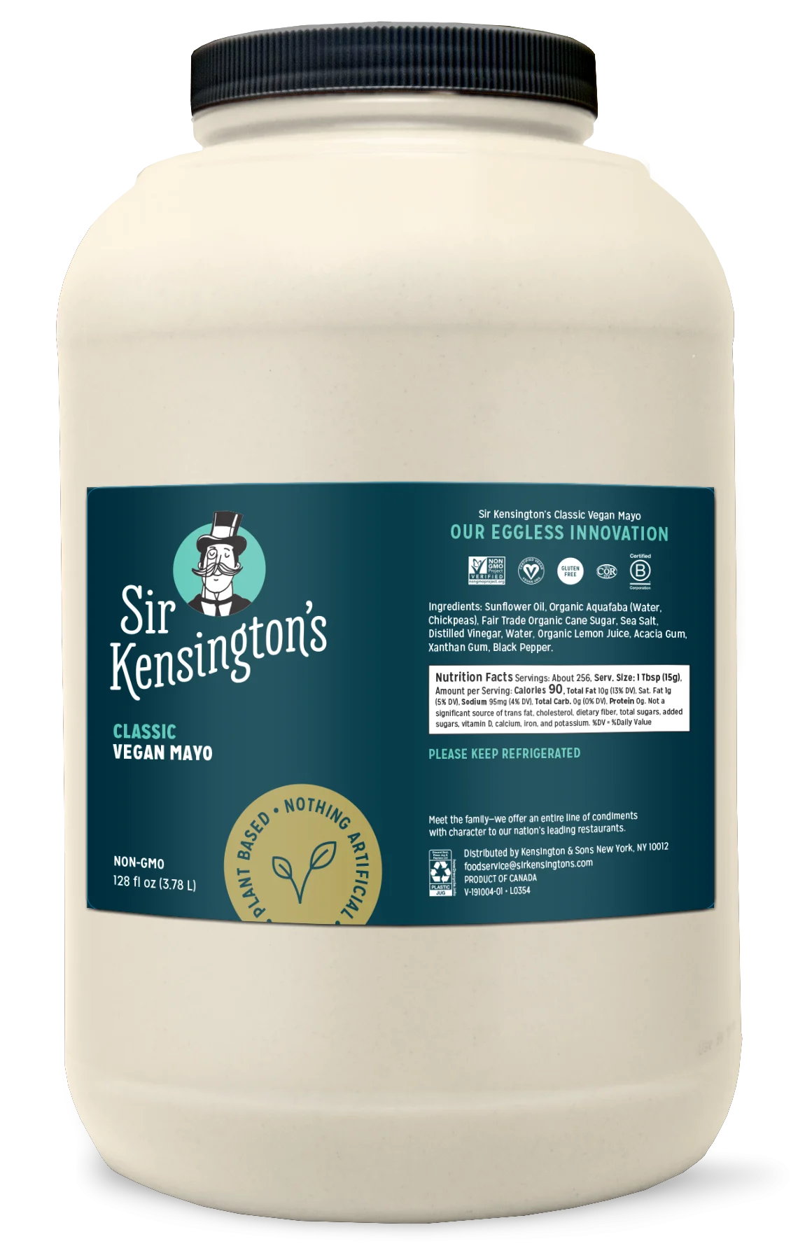 Sir Kensington's Dressingspread Classic Vegan Mayo Ga 1 Gallon - 4 Per Case.