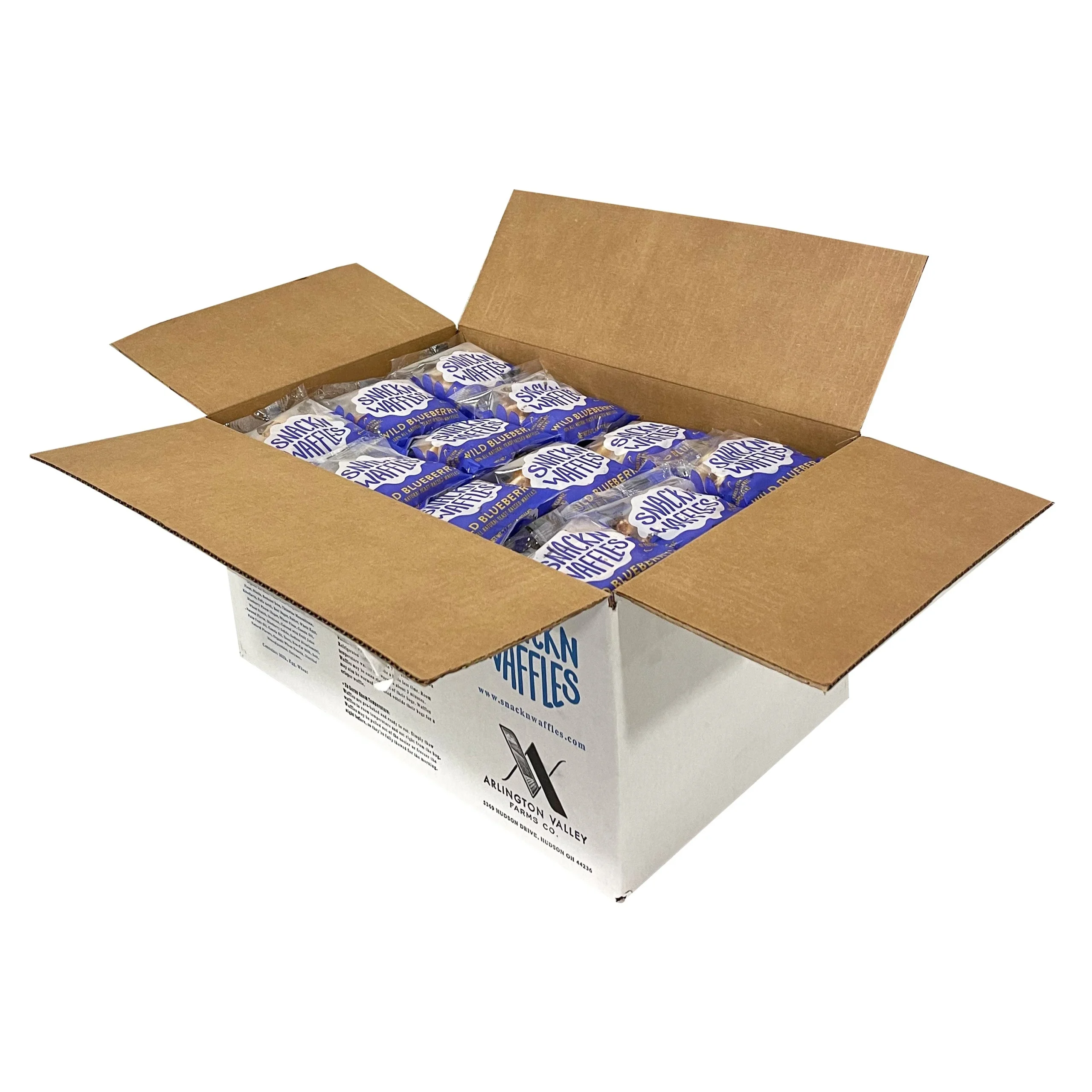 Snack'n Waffles Blueberry 2.4 Ounce Size - 96 Per Case.
