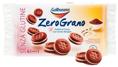 Galbusera Gluten Free ZeroGrano Farcito Cookies w/ Vanilla, 160g
