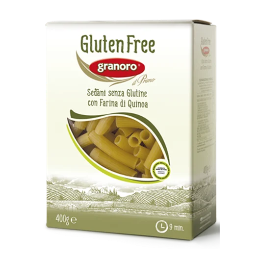 Granoro Gluten Free Sedani, Quinoa Flour, # 476, 14.1 oz | 400g