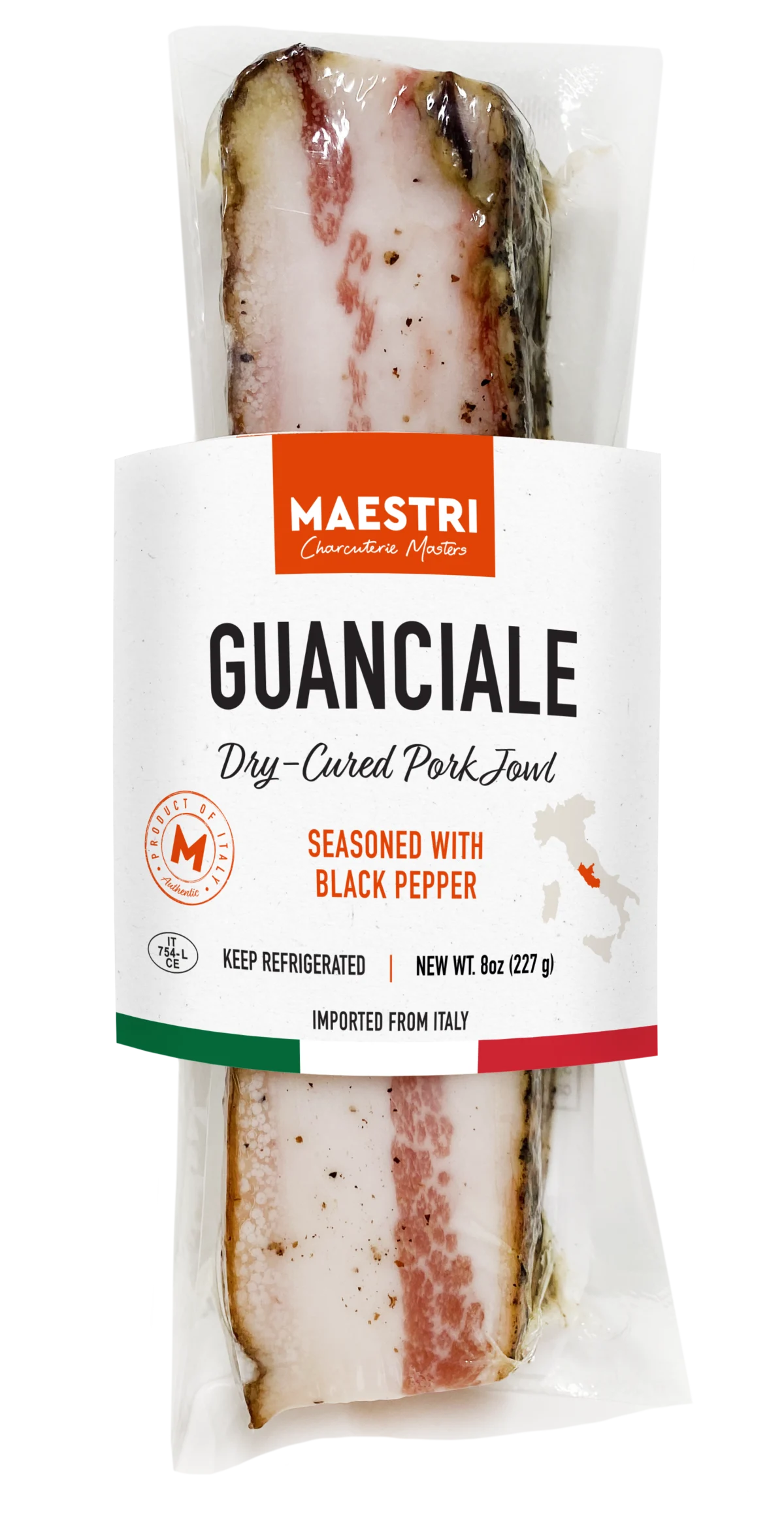 Maestri Guanciale, Cured Jowl, 6 oz