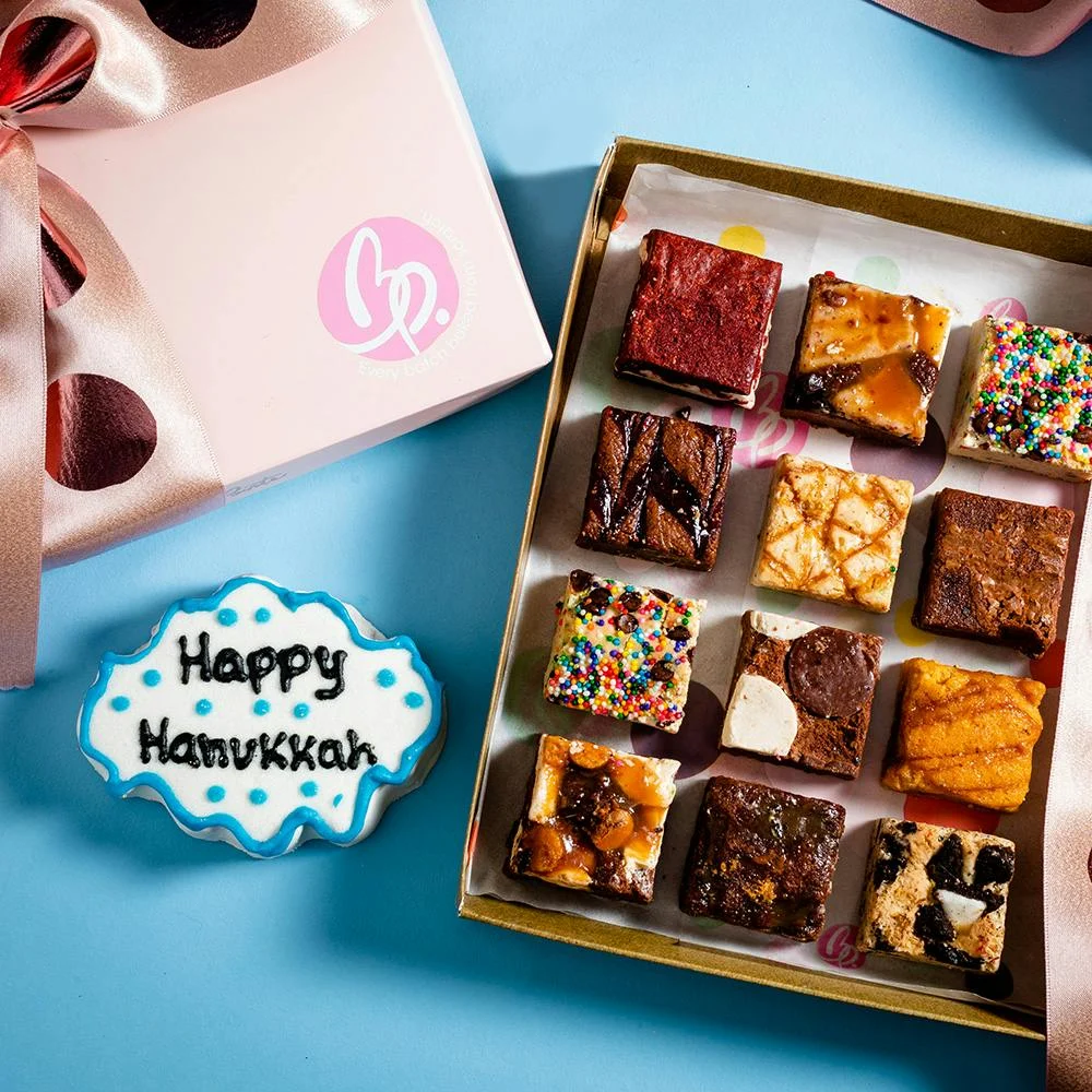 "Happy Hanukkah" Brownie Gift Box
